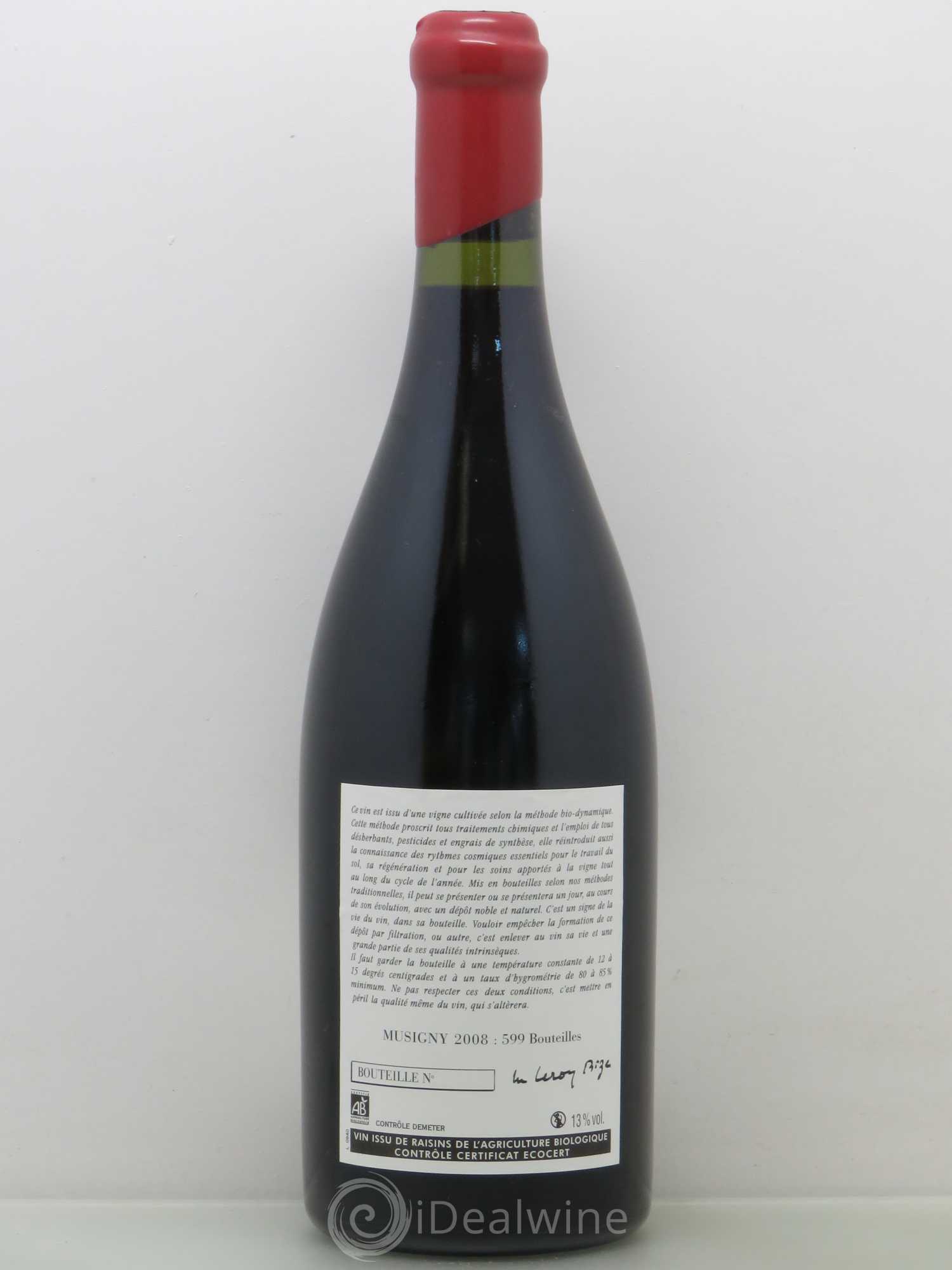 Musigny Grand Cru Leroy (Domaine) 2008 - Lot de 1 bouteille - 1