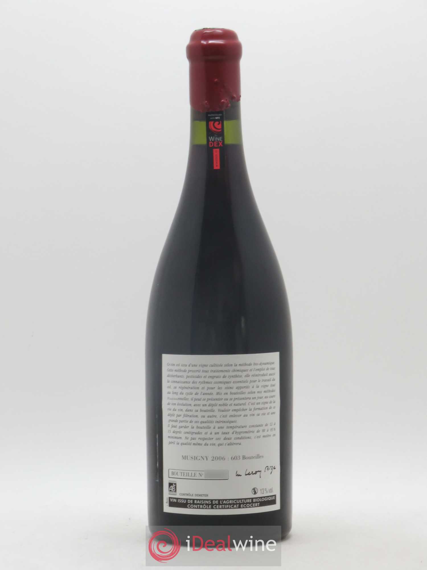 Musigny Grand Cru Leroy (Domaine) 2006 - Lot de 1 bouteille - 1