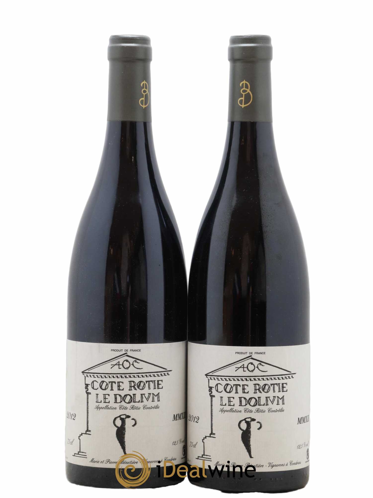 Côte-Rôtie Le Dolium Marie et Pierre Bénetière (Domaine) (sans prix de réserve) 2012 - Lot de 2 bouteilles - 0