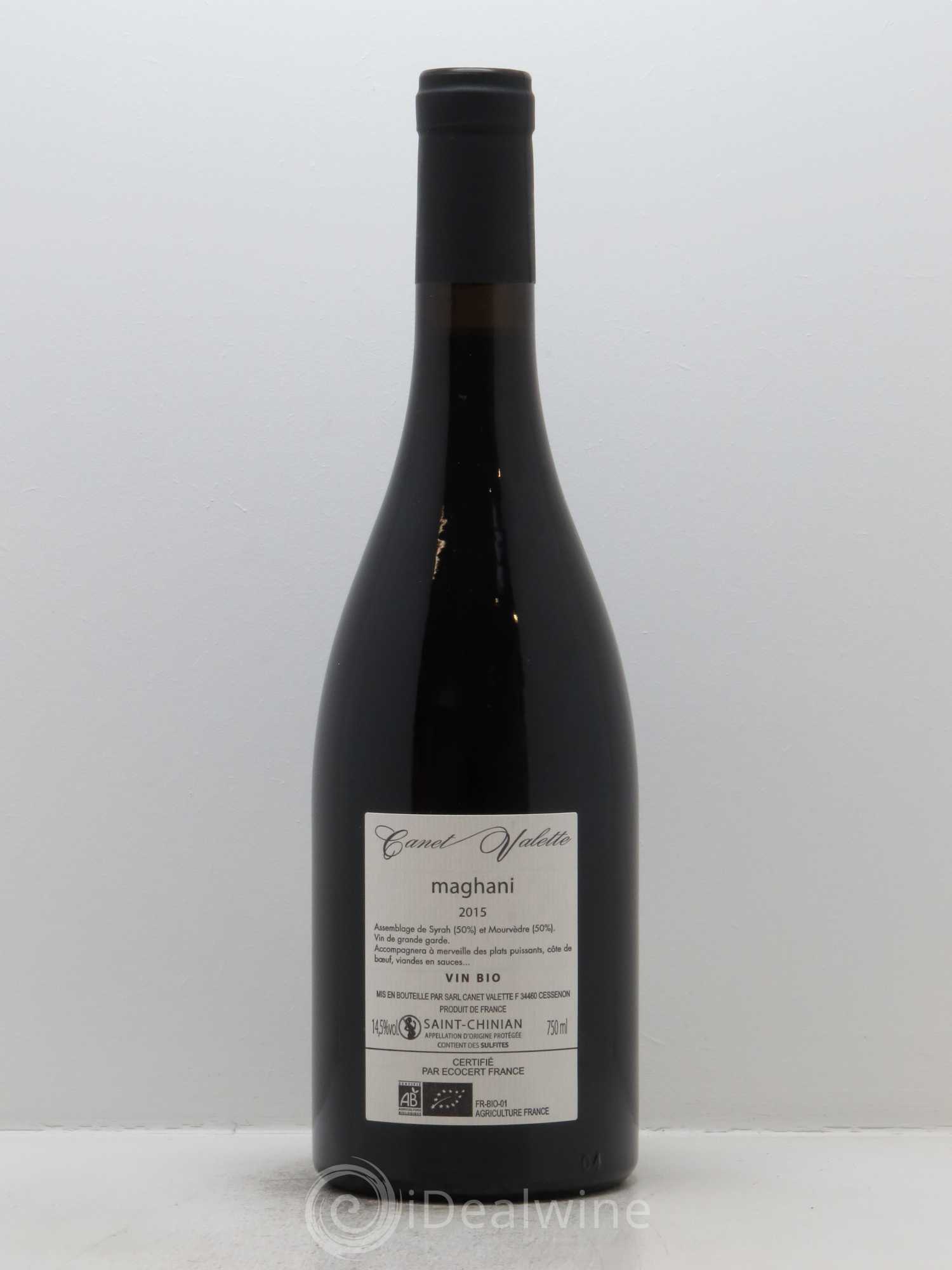 Saint-Chinian Maghani Canet-Valette (Domaine)  2015 - Lot de 1 bouteille - 1