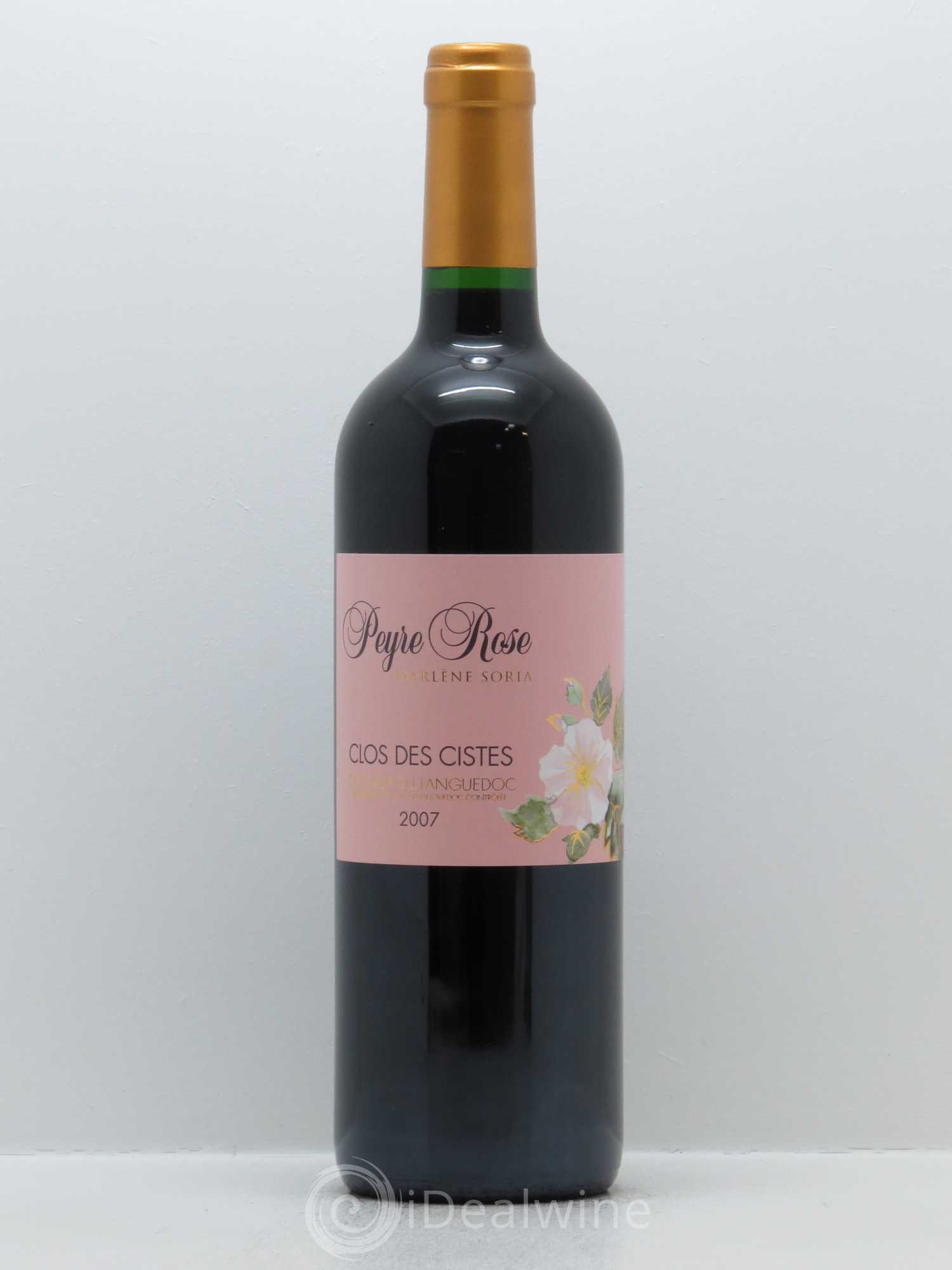 Vin de France (anciennement Coteaux du Languedoc) Domaine Peyre Rose Les Cistes Marlène Soria 2007 - Lot de 1 bouteille - 0