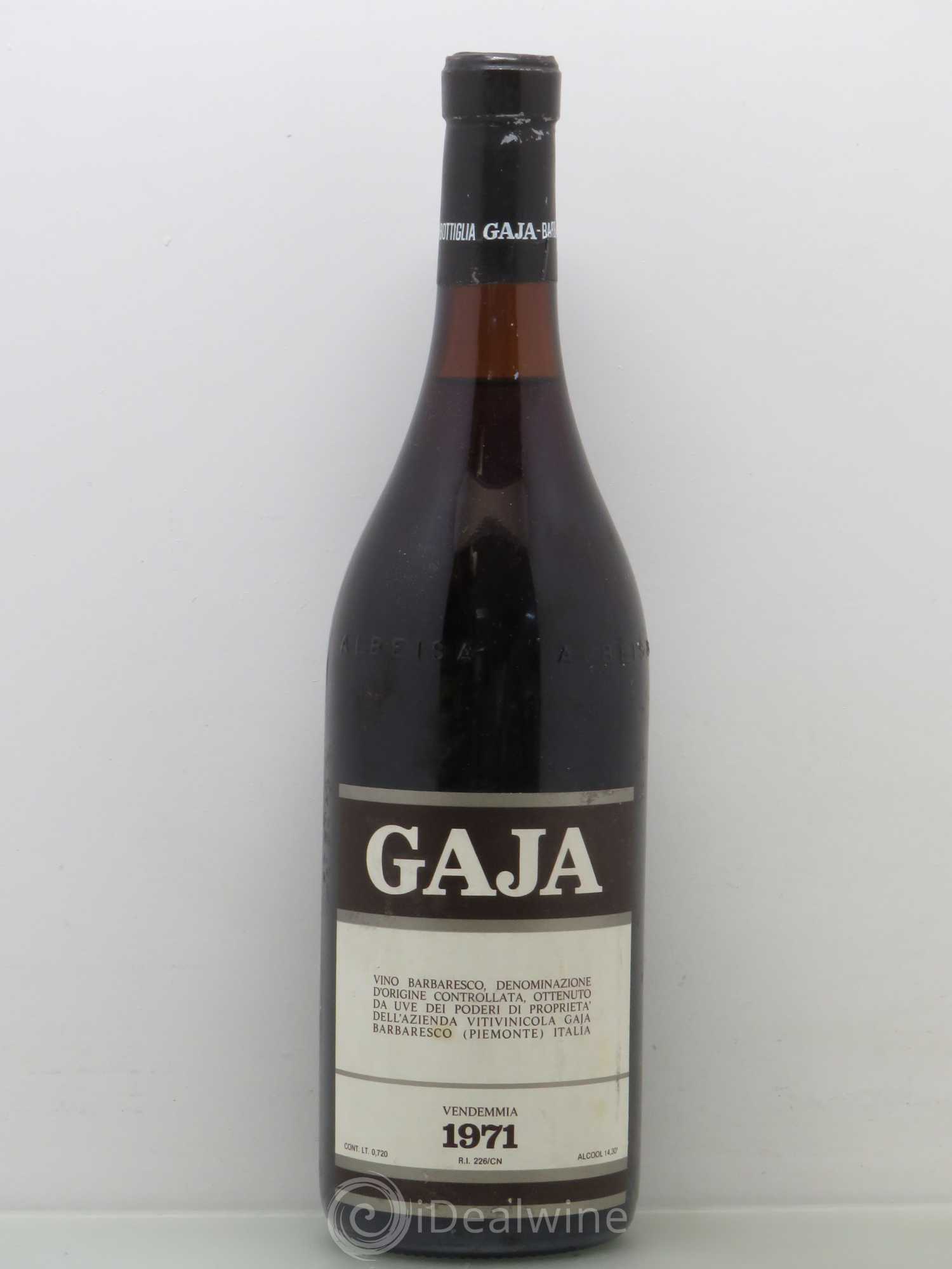 Barbaresco DOCG Angelo Gaja DOC Barbaresco 1971 - Lot de 1 bouteille - 0