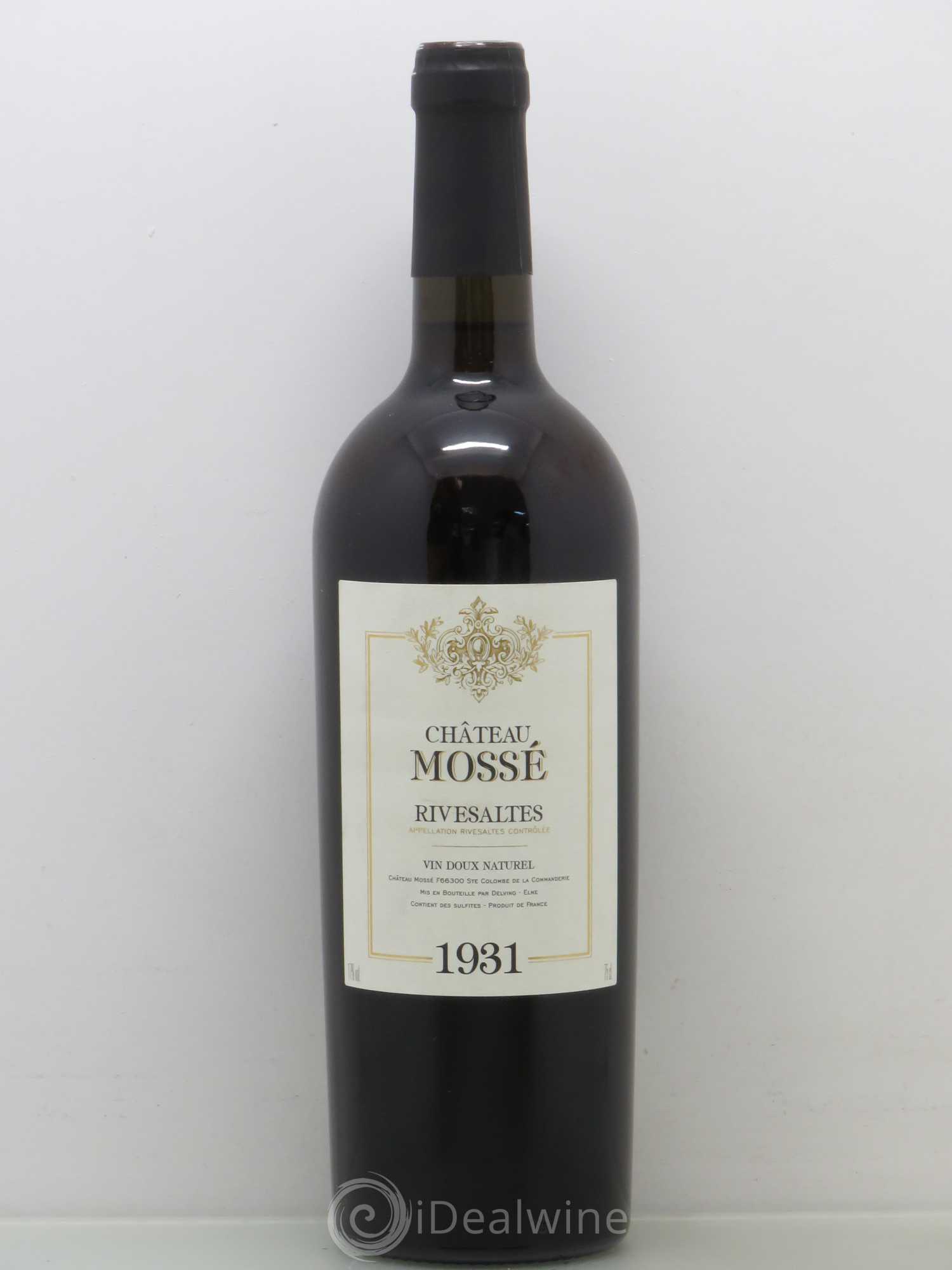 Rivesaltes Château Mossé 1931 - Posten von 1 Flasche - 0