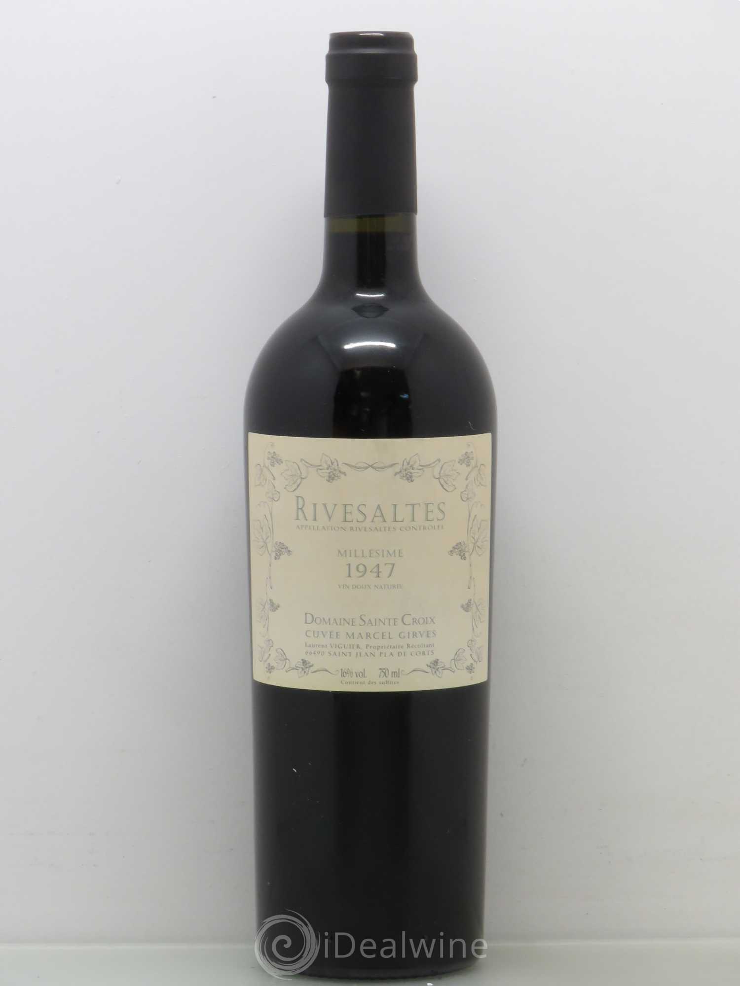 Rivesaltes Domaine Sainte Croix Cuvée Marcel Girves 1947 - Posten von 1 Flasche - 0