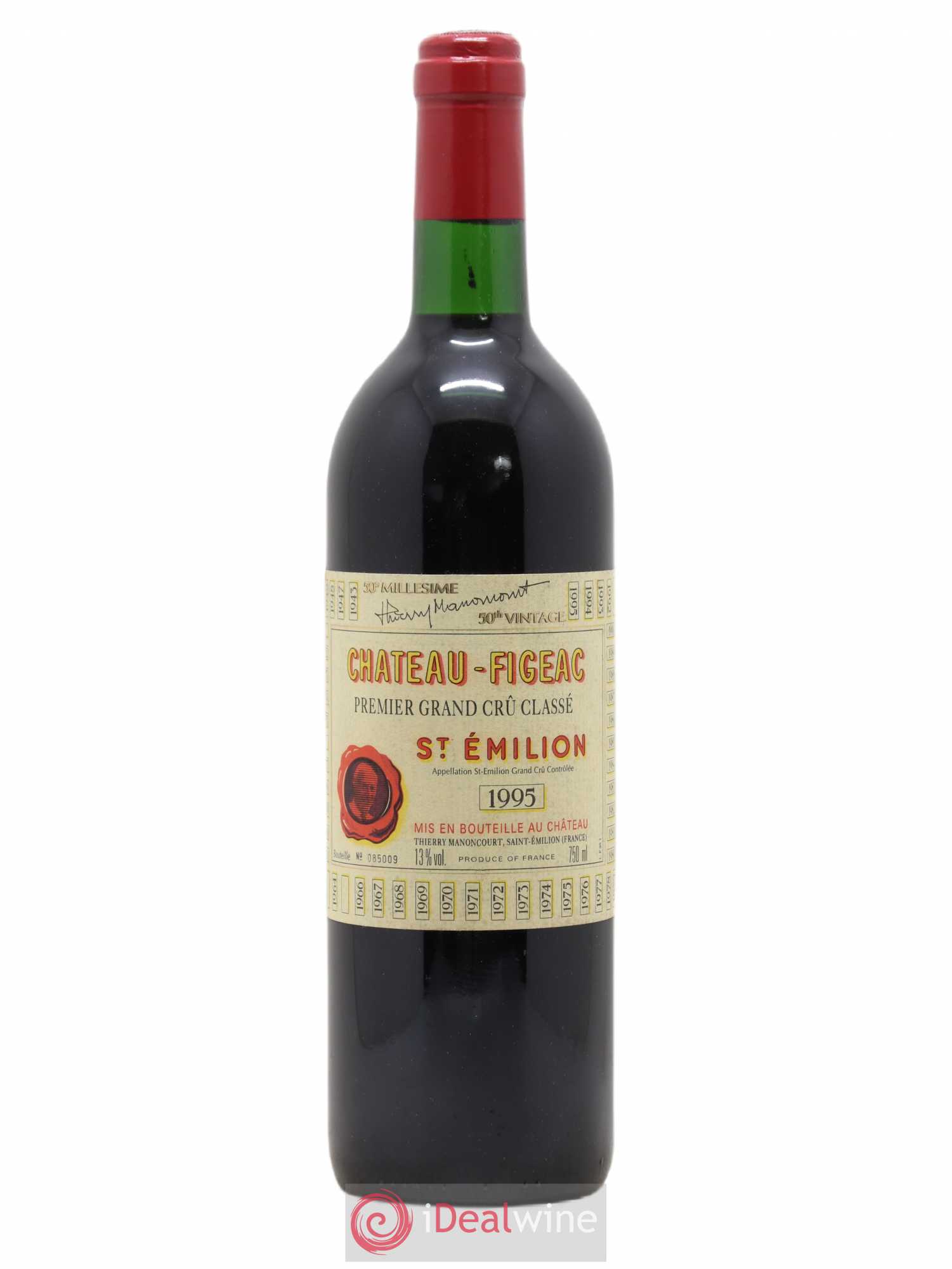 Château Figeac 1er Grand Cru Classé A 1995 - Lot de 1 bouteille - 0
