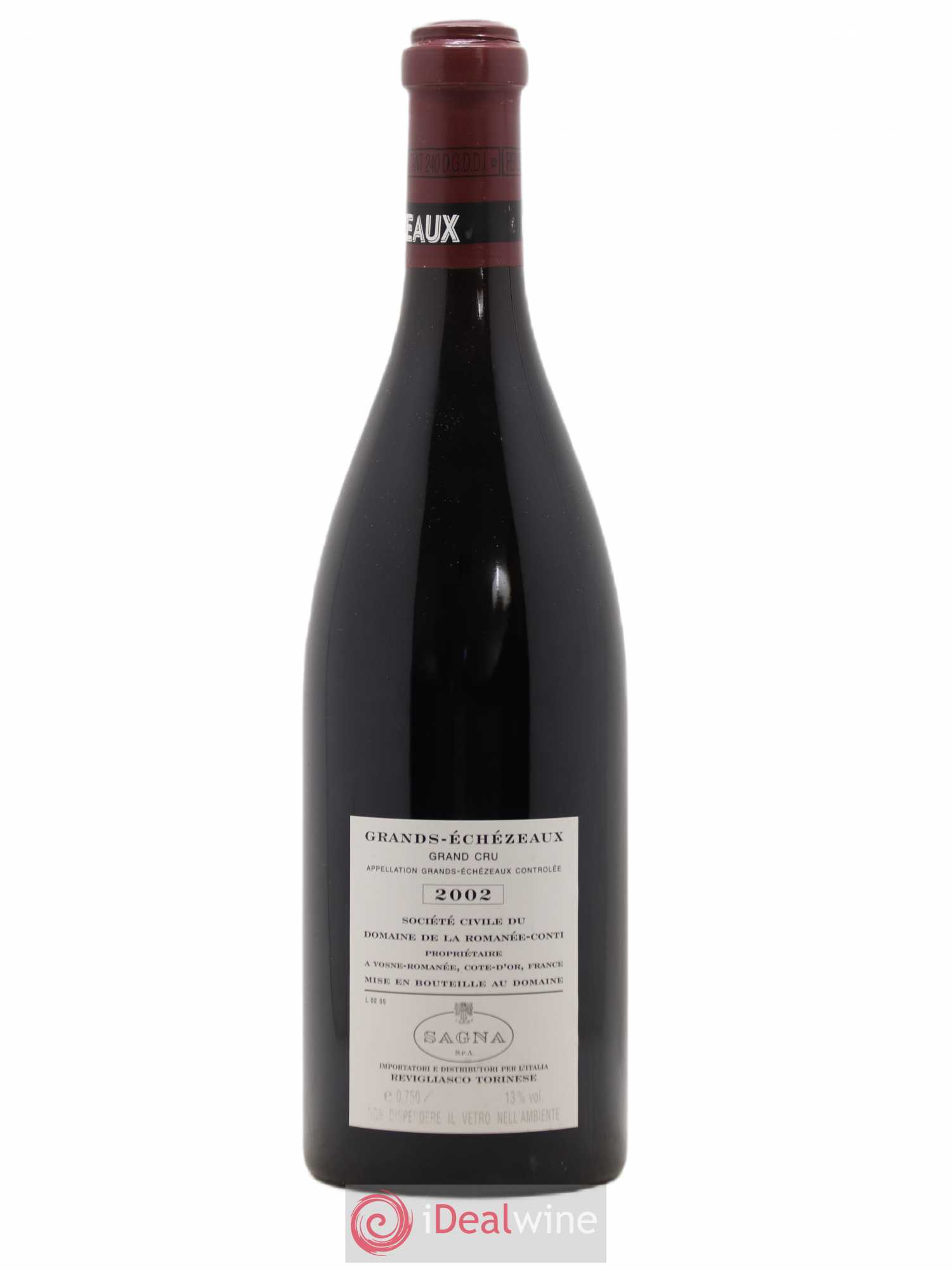 Grands-Echezeaux Grand Cru Domaine de la Romanée-Conti 2002 - Lot de 1 bouteille - 1