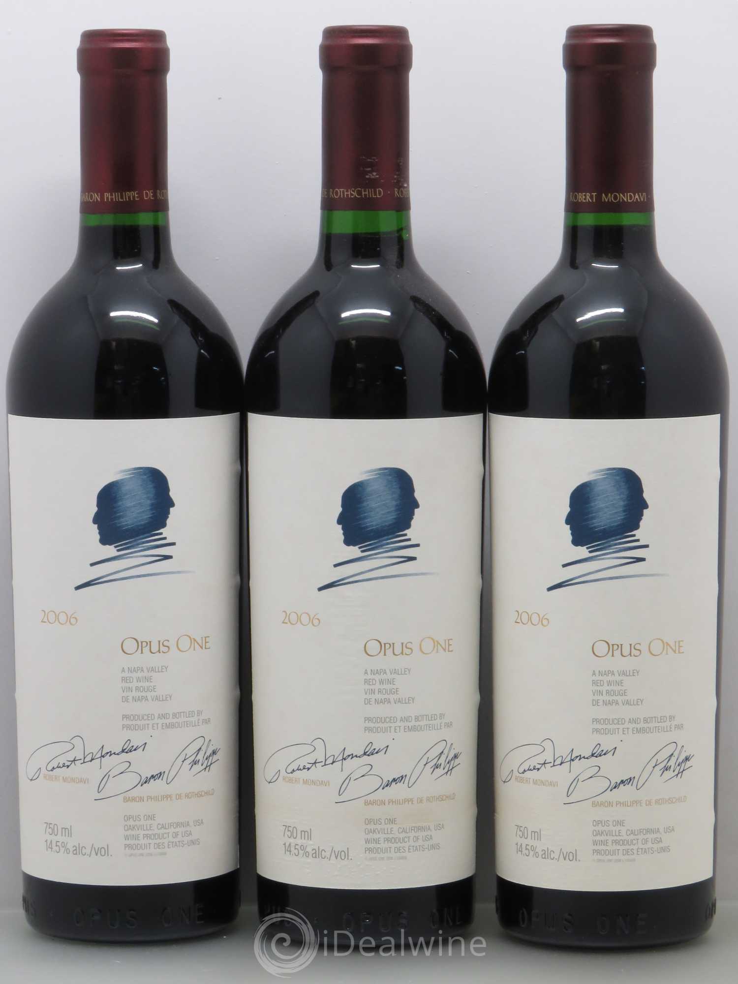 Napa Valley Opus One Robert Mondavi 2006 - Lot de 3 bouteilles - 0
