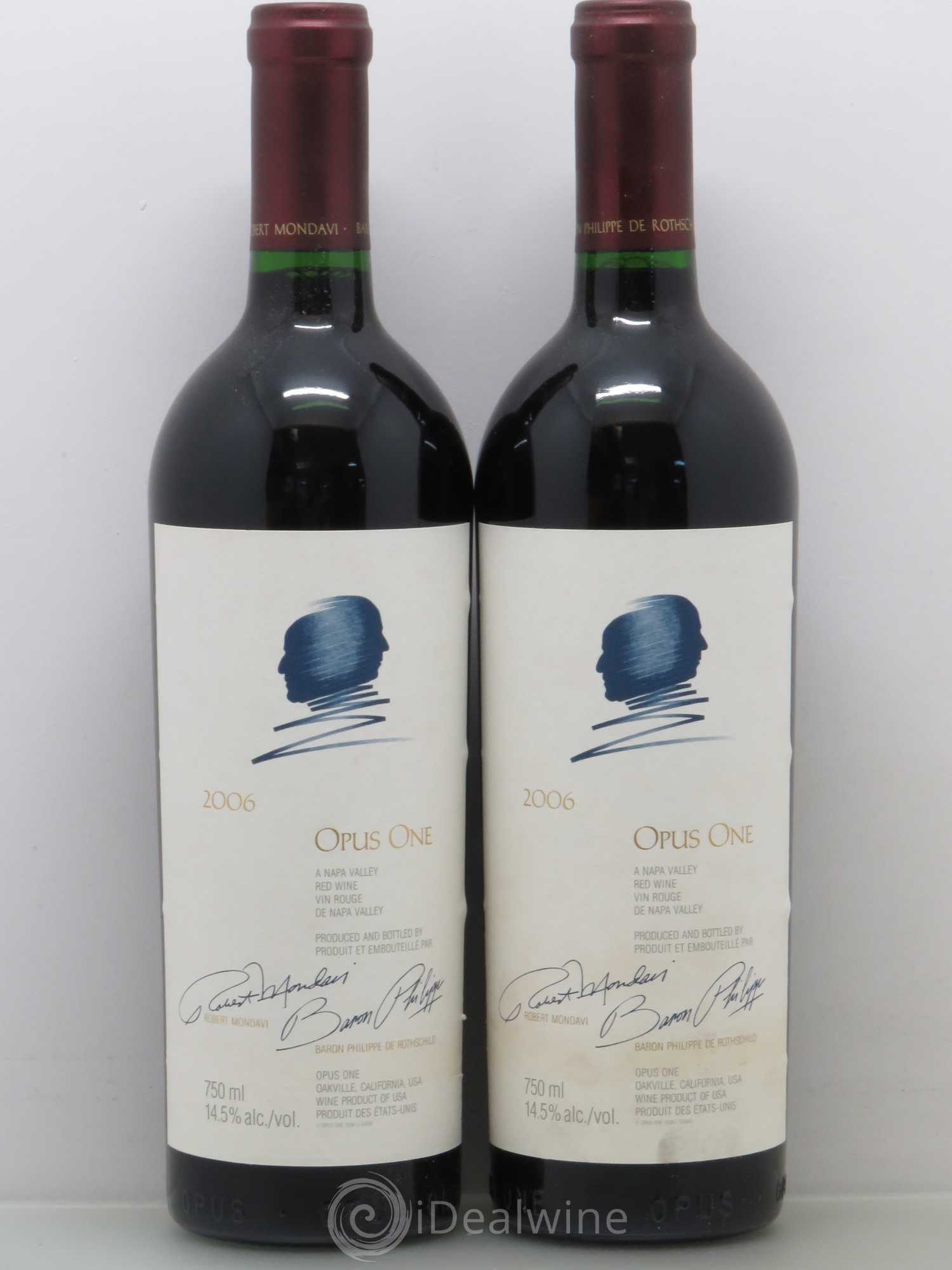 Napa Valley Opus One Robert Mondavi 2006 - Lot de 2 bouteilles - 0