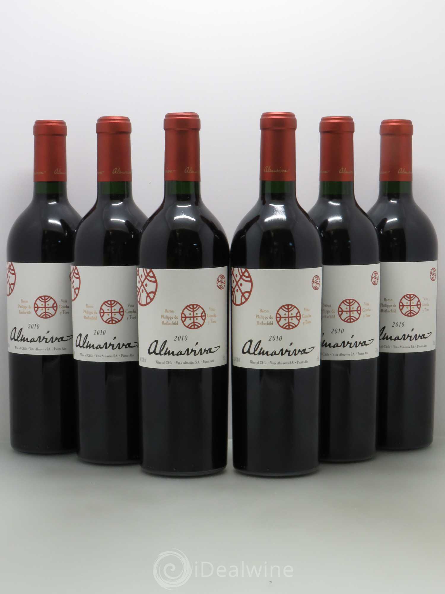 Chili Almaviva Baron P. de Rothschild Concha y Toro 2010 - Lot de 6 bouteilles - 0