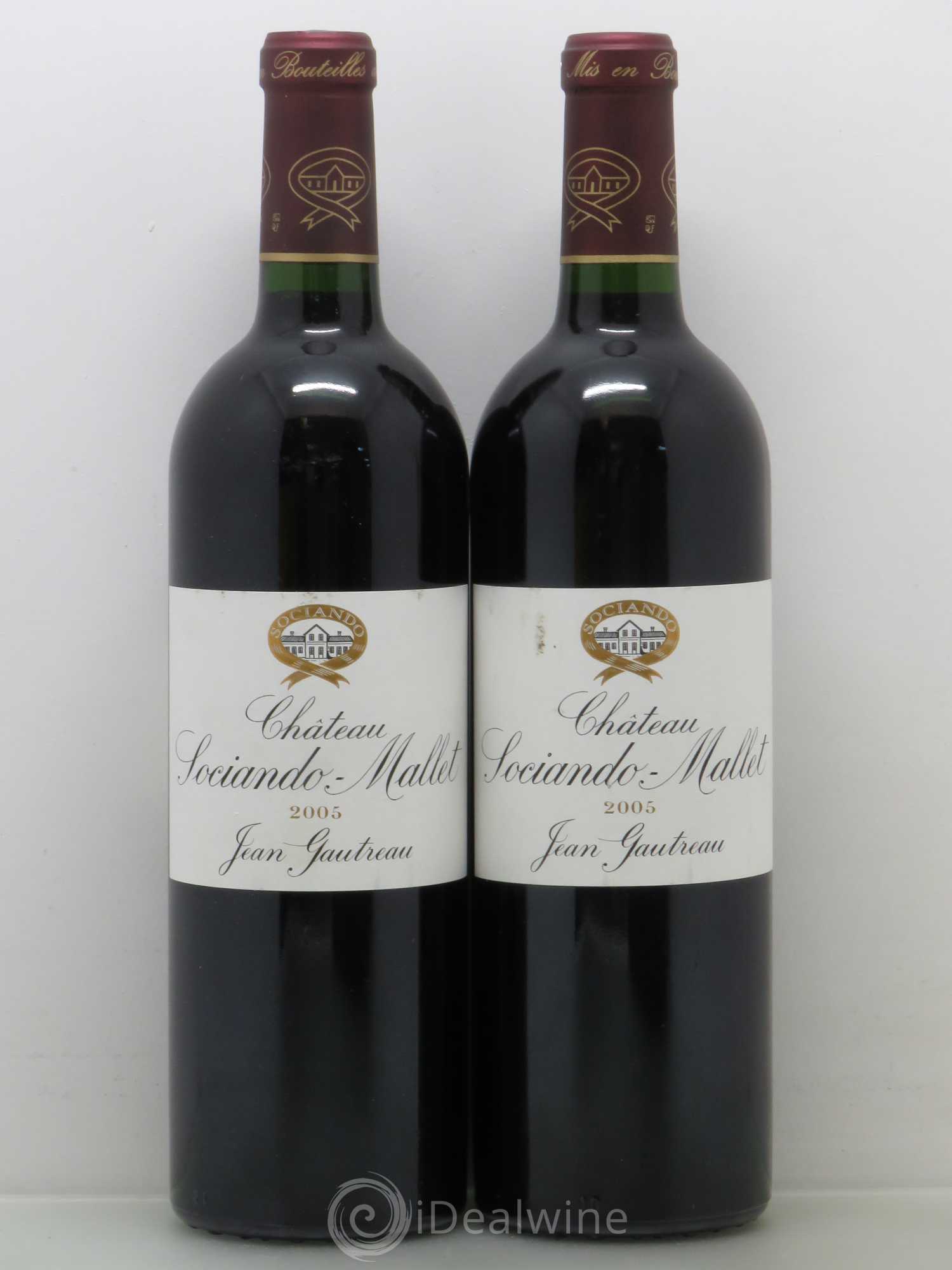 Château Sociando Mallet 2005 - Lot de 2 bouteilles - 0