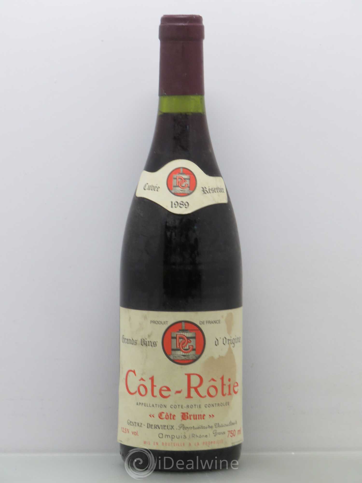 Côte-Rôtie Côte Brune Marius Gentaz-Dervieux 1989 - Lot de 1 bouteille - 0