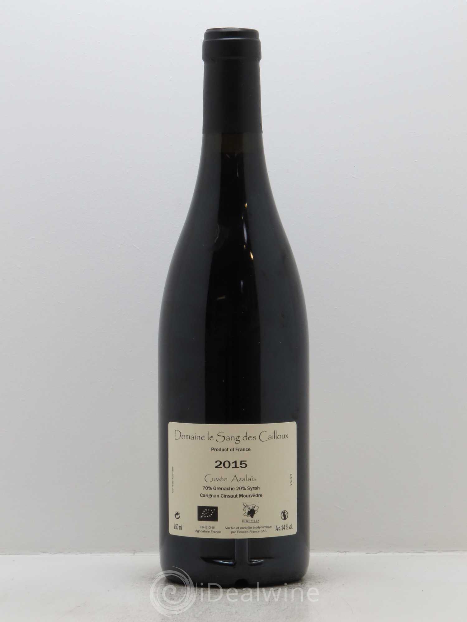 Vacqueyras Azalaïs Le Sang des Cailloux 2015 - Lot de 1 bouteille - 1