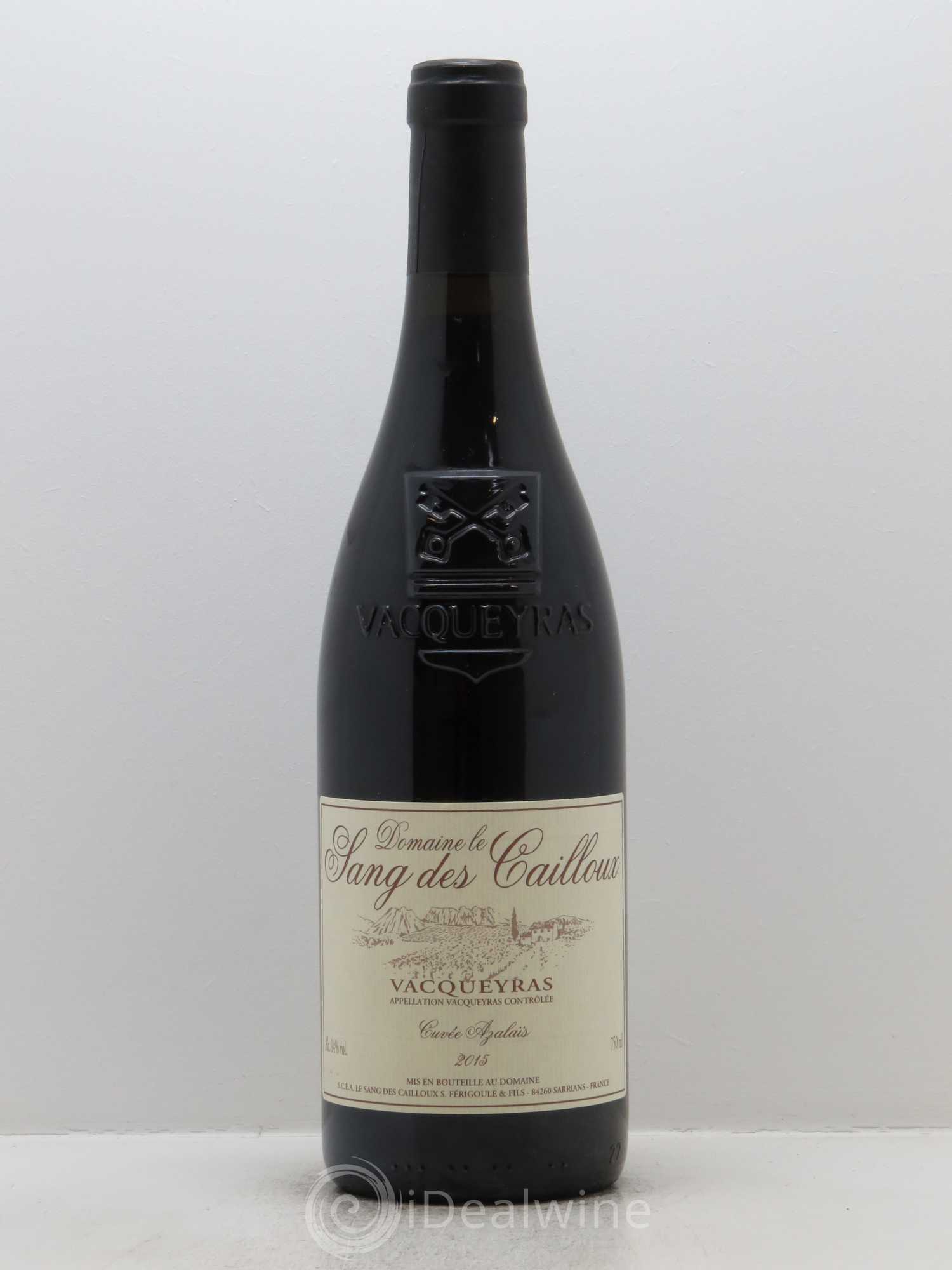 Vacqueyras Azalaïs Le Sang des Cailloux 2015 - Lot de 1 bouteille - 0