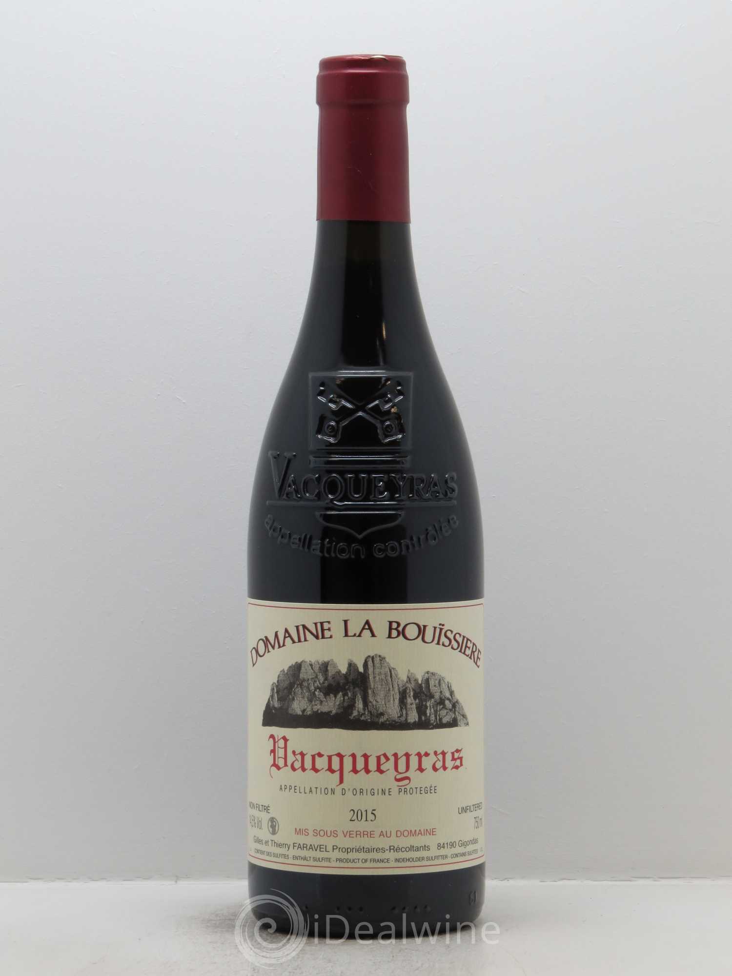 Vacqueyras La Bouïssière 2015 - Lot de 1 bouteille - 0