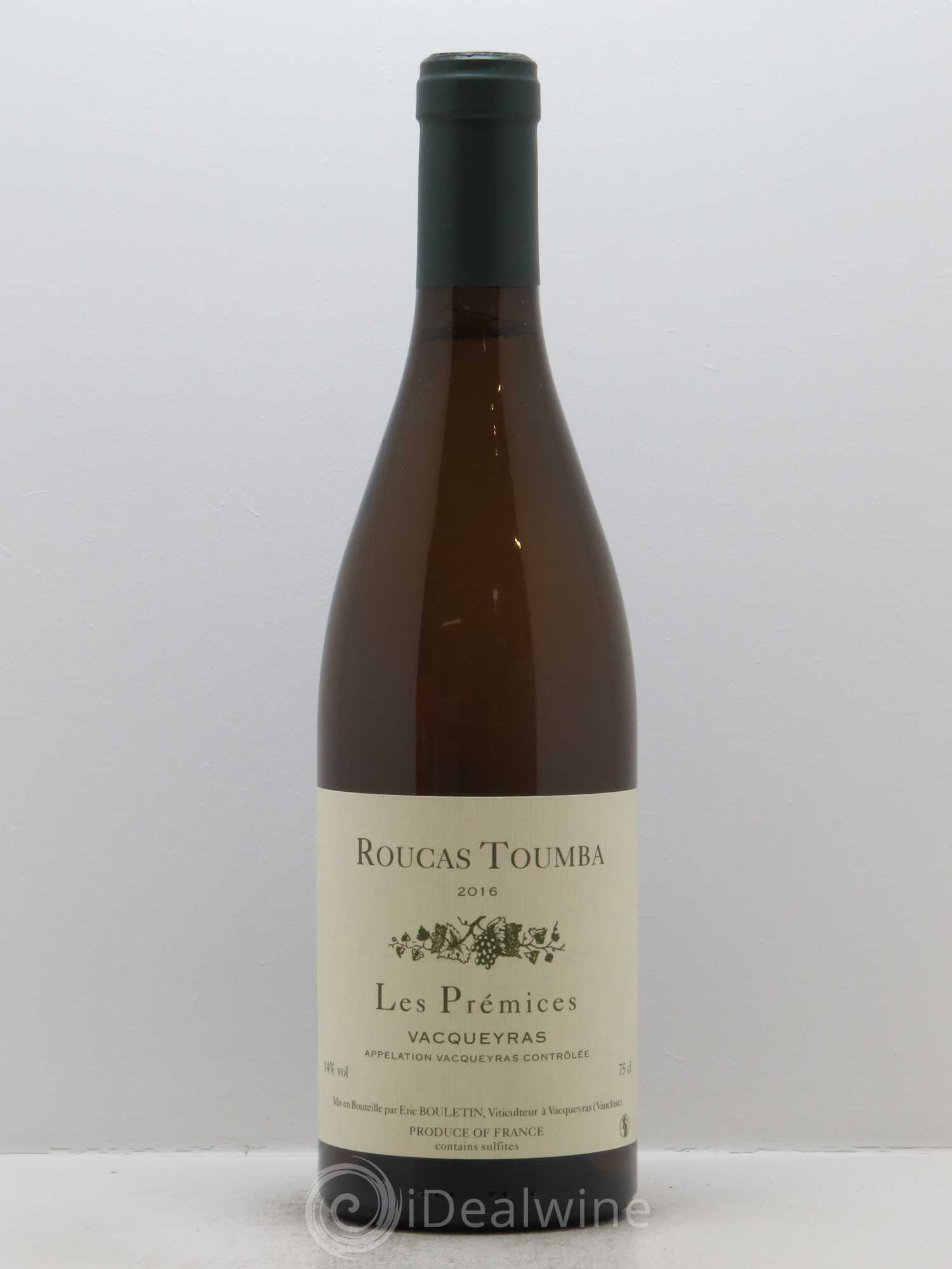VDP de Méditerranée (anciennement Vacqueyras) Les Prémices Roucas Toumba 2016 - Lot de 1 bouteille - 0