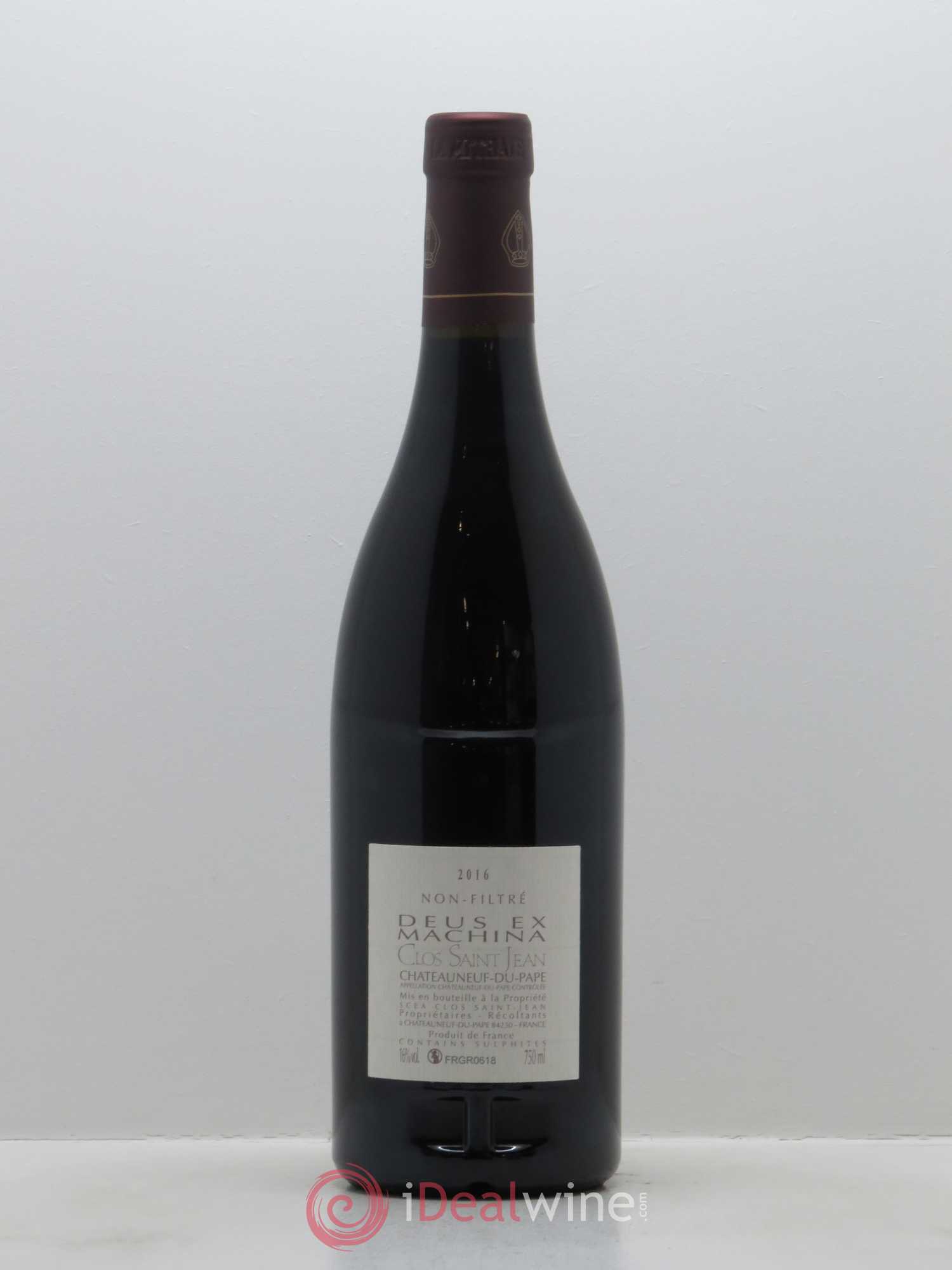 Châteauneuf-du-Pape Clos Saint-Jean Deus Ex Machina Pascal et Vincent Maurel 2016 - Lot de 1 bouteille - 1