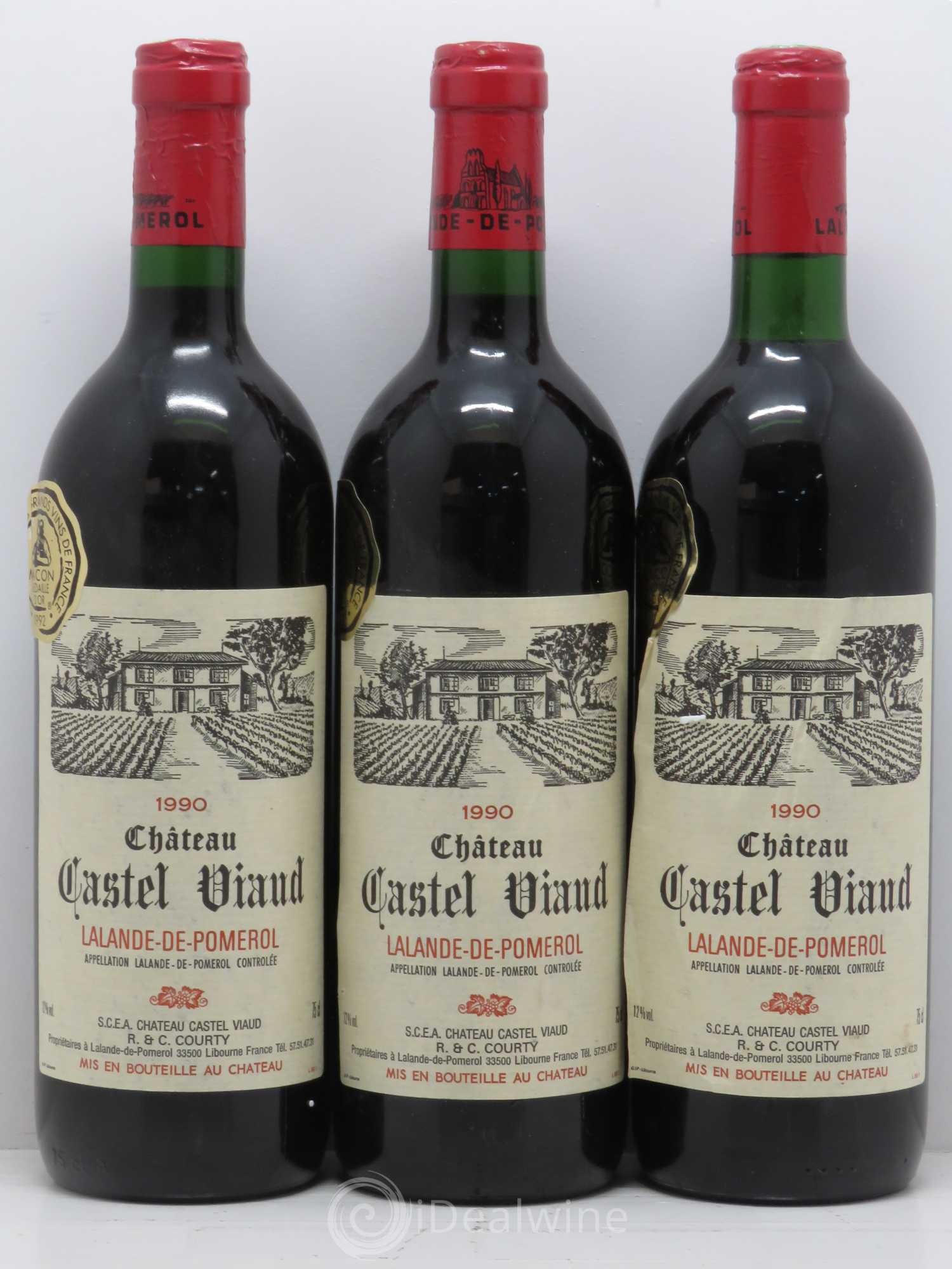 Bordeaux Castel Viaud 1990 - Posten von 6 Flaschen - 2
