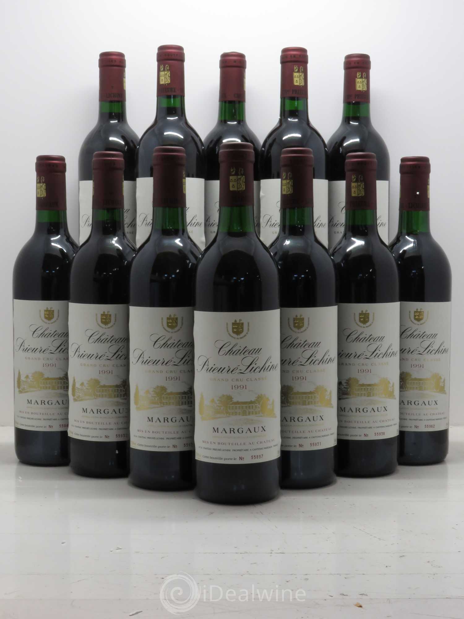 Château Prieuré Lichine 4ème Grand Cru Classé 1991 - Lot de 12 bouteilles - 0