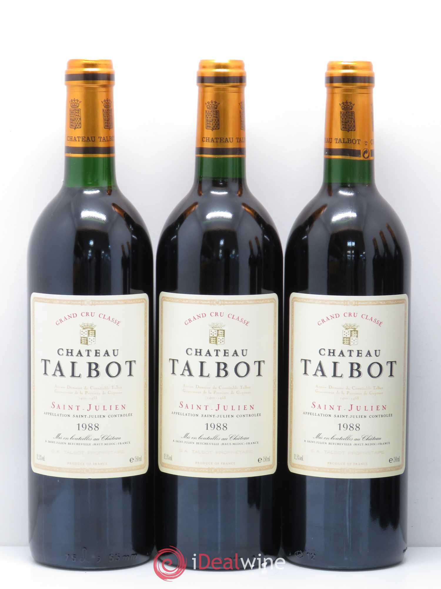 Château Talbot 4ème Grand Cru Classé 1988 - Lot de 12 bouteilles - 3