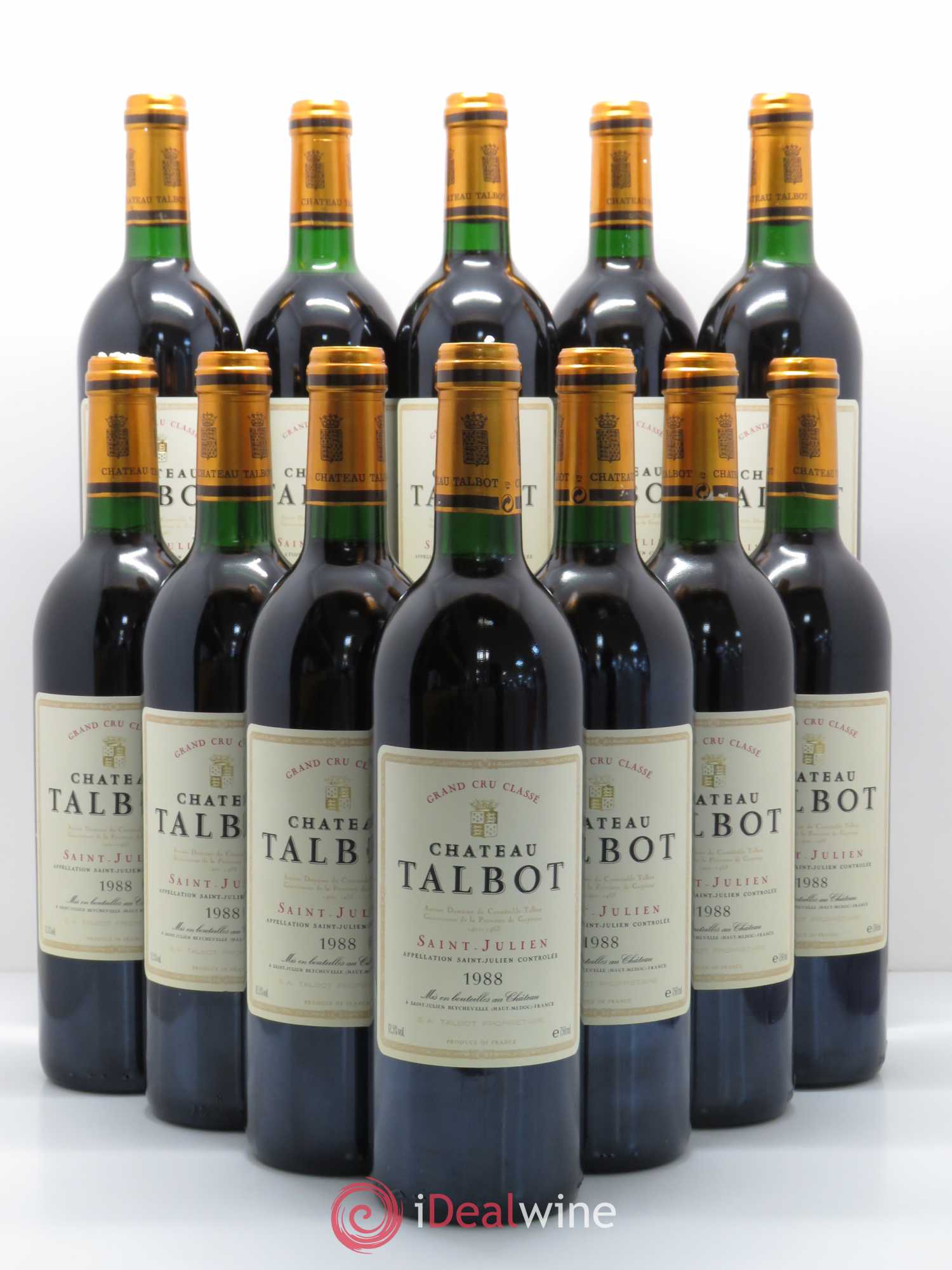 Château Talbot 4ème Grand Cru Classé 1988 - Lot de 12 bouteilles - 0