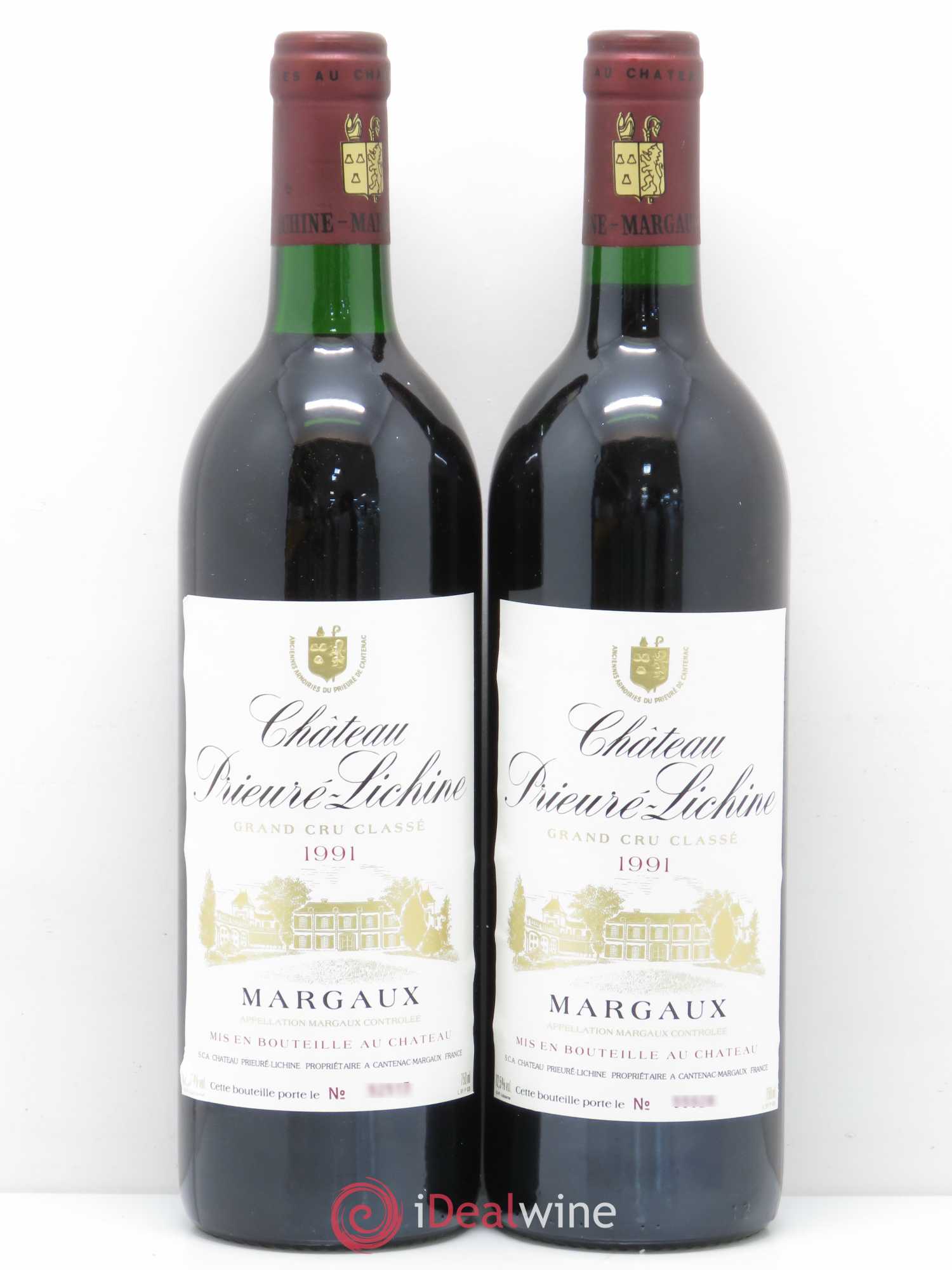 Château Prieuré Lichine 4ème Grand Cru Classé 1991 - Lot de 2 bouteilles - 0