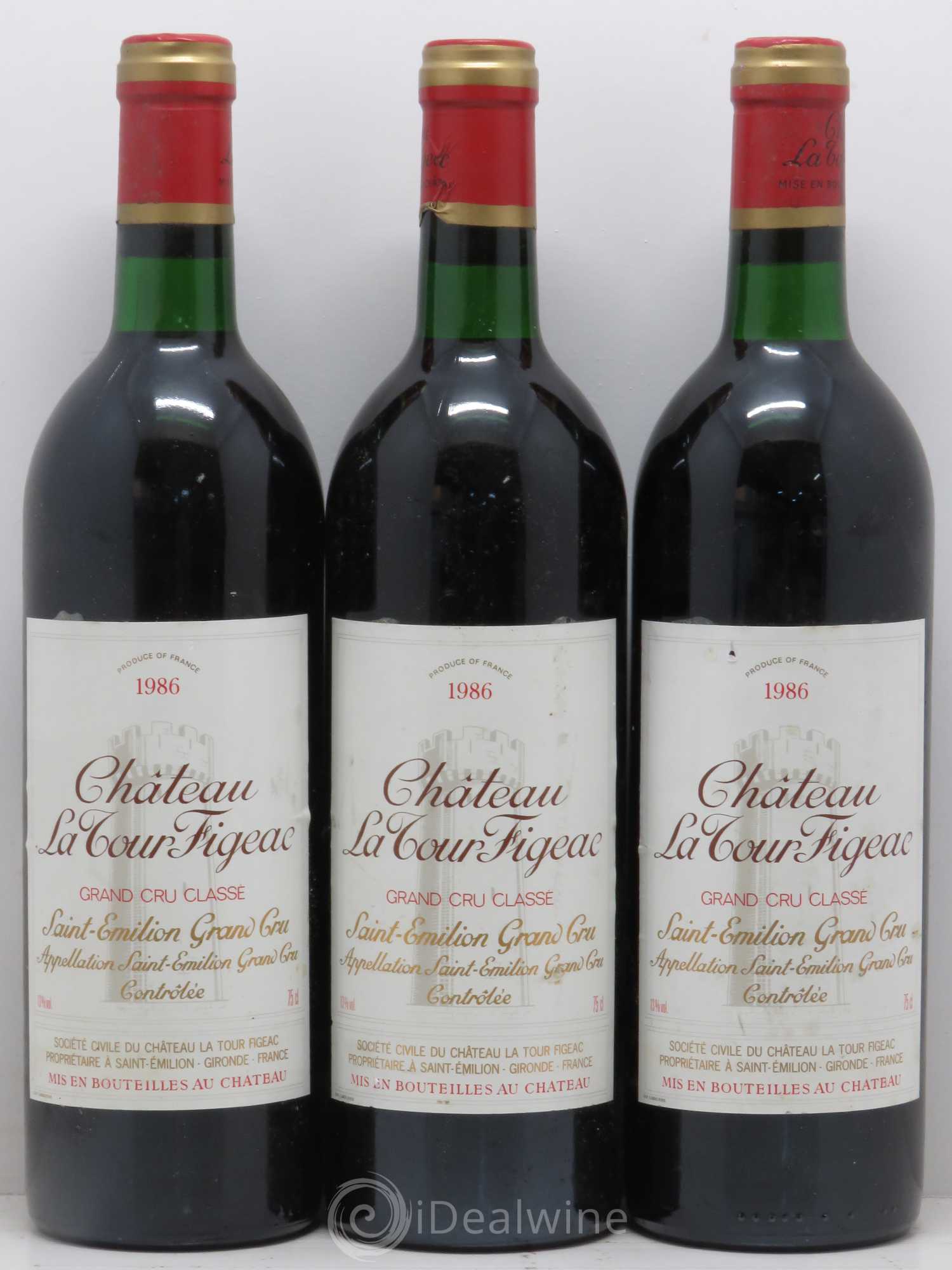 Château la Tour Figeac Grand Cru Classé 1986 - Lot of 12 bottles - 2