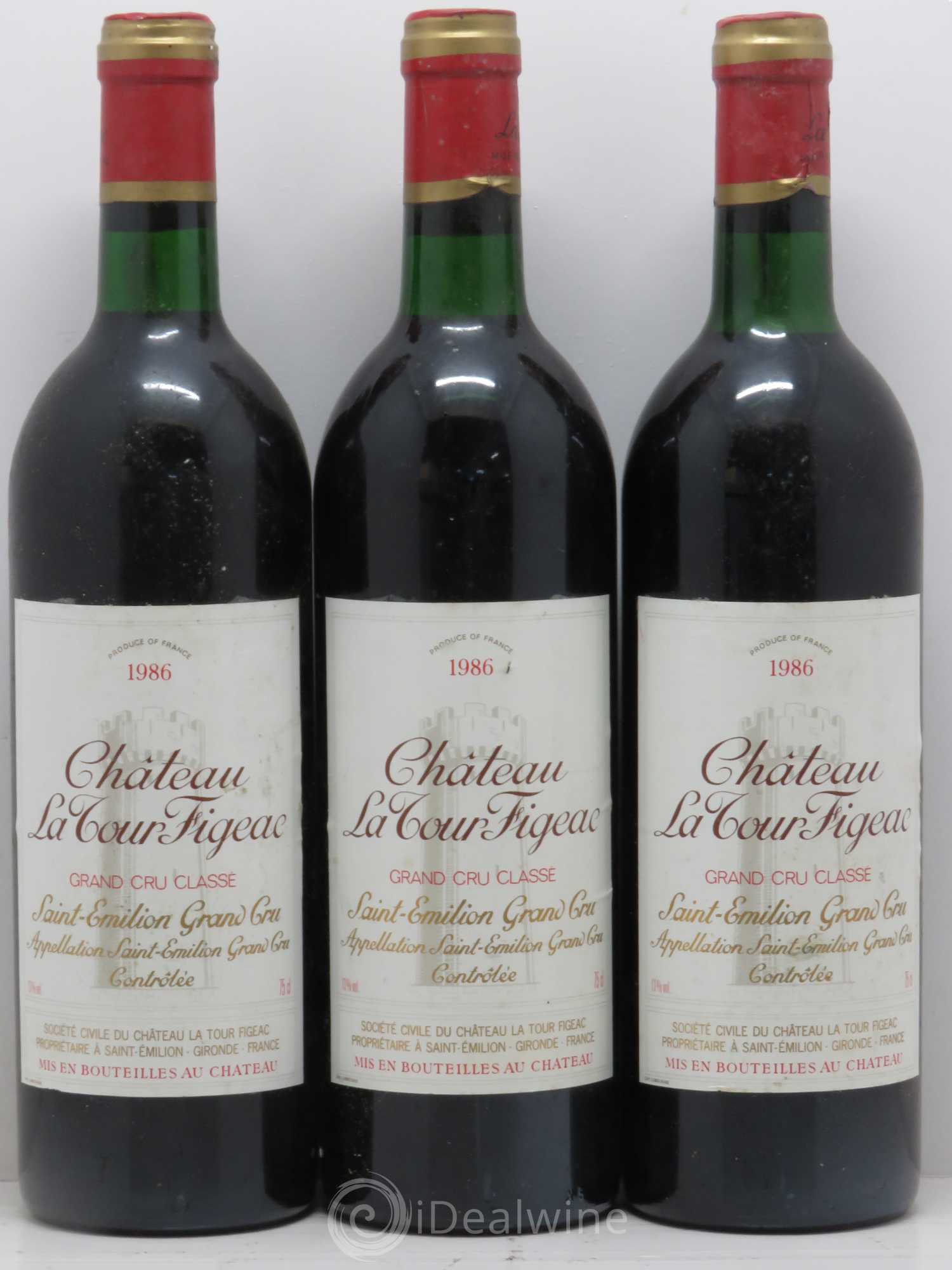 Château la Tour Figeac Grand Cru Classé 1986 - Lot of 12 bottles - 3