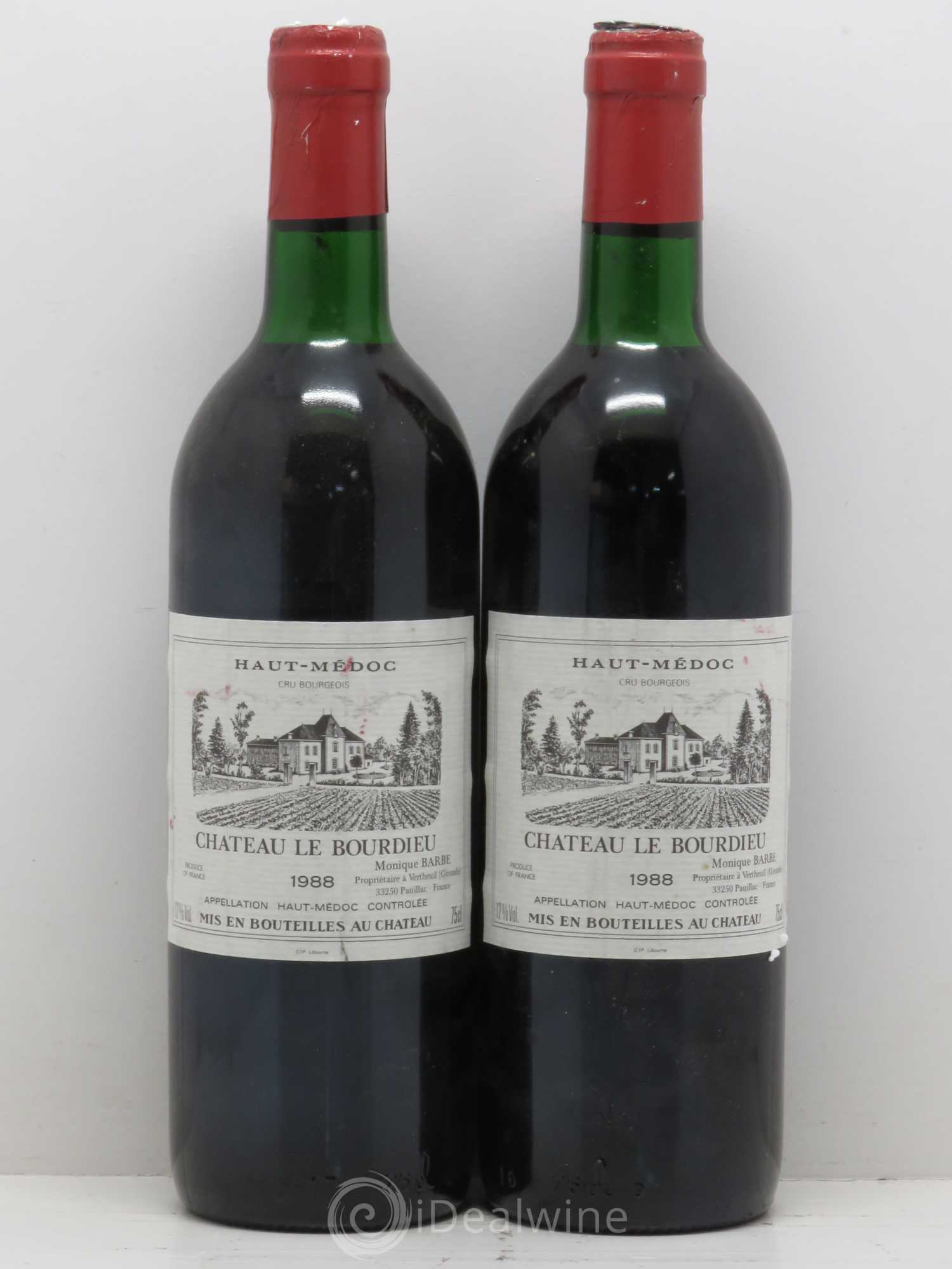 Médoc Château Le Bourdieu (sans prix de réserve) 1988 - Posten von 2 Flaschen - 0