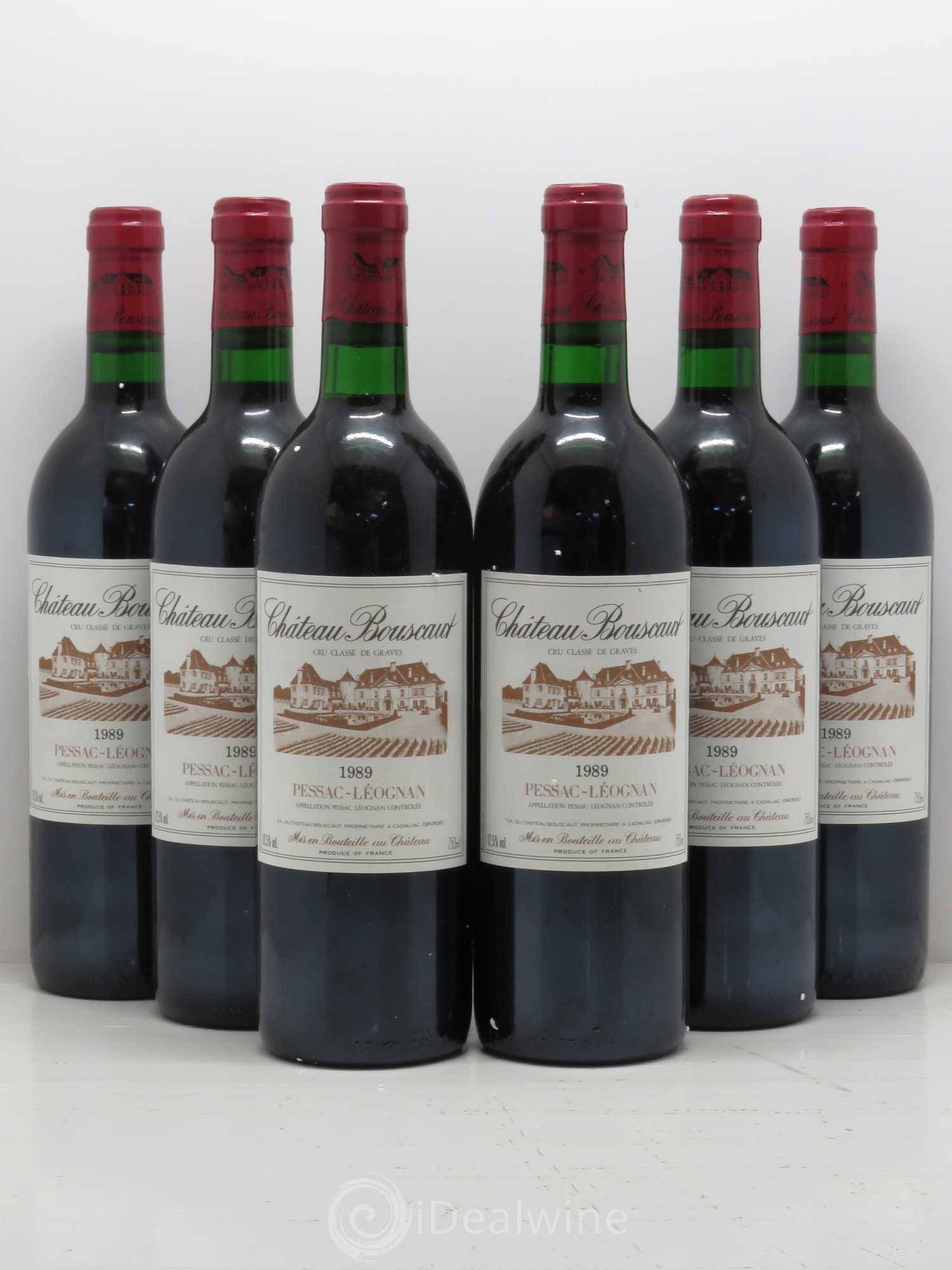 Château Bouscaut Cru Classé de Graves 1989 - Lot de 6 bouteilles - 0