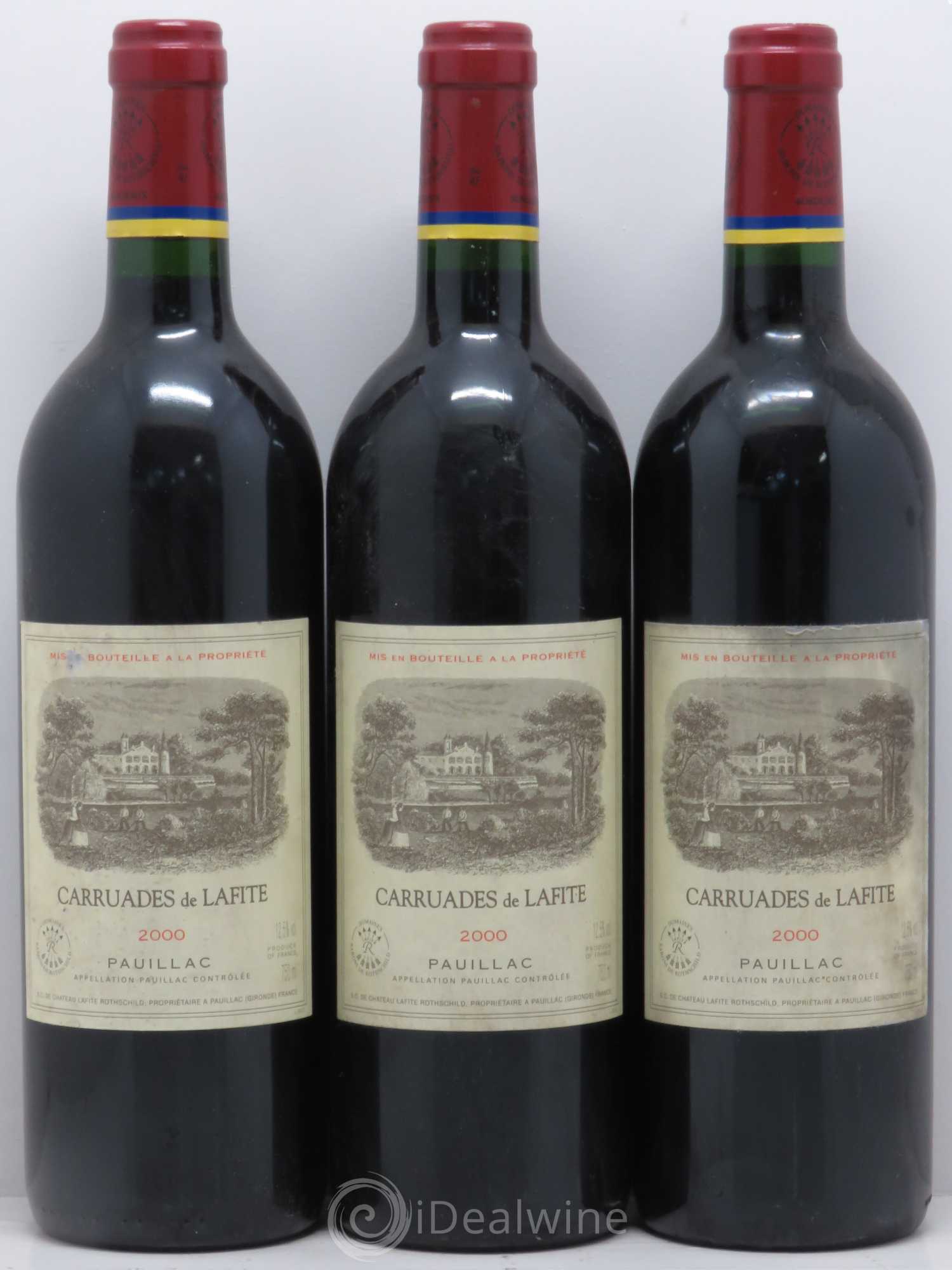 Carruades de Lafite Rothschild Second Vin 2000 - Lot de 3 bouteilles - 0