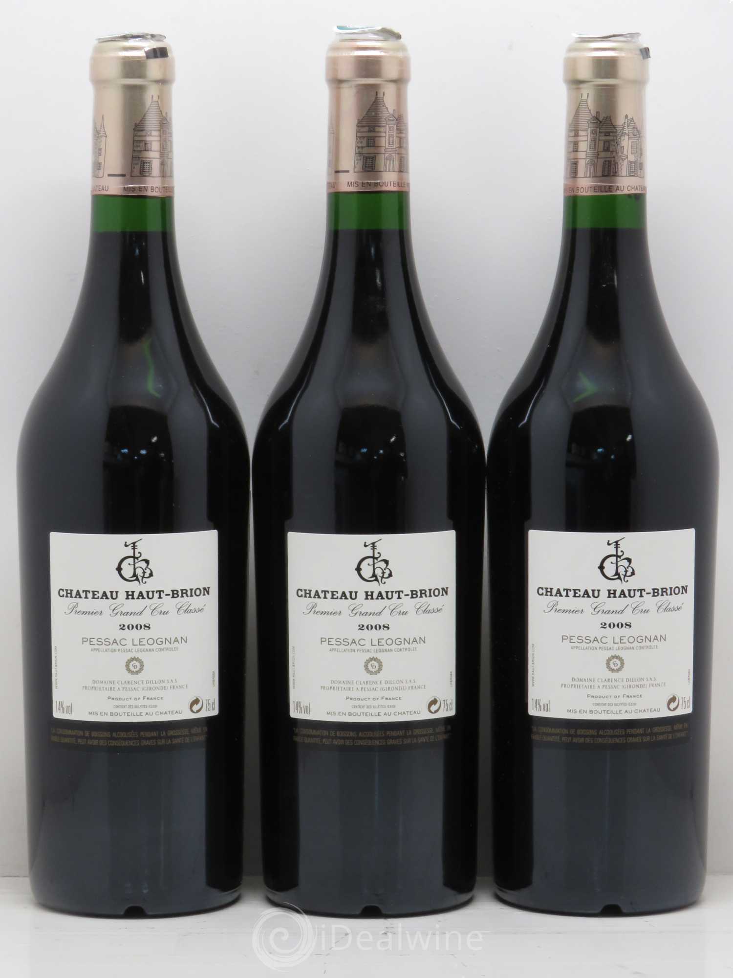 Château Haut Brion 1er Grand Cru Classé 2008 - Lot de 6 bouteilles - 2