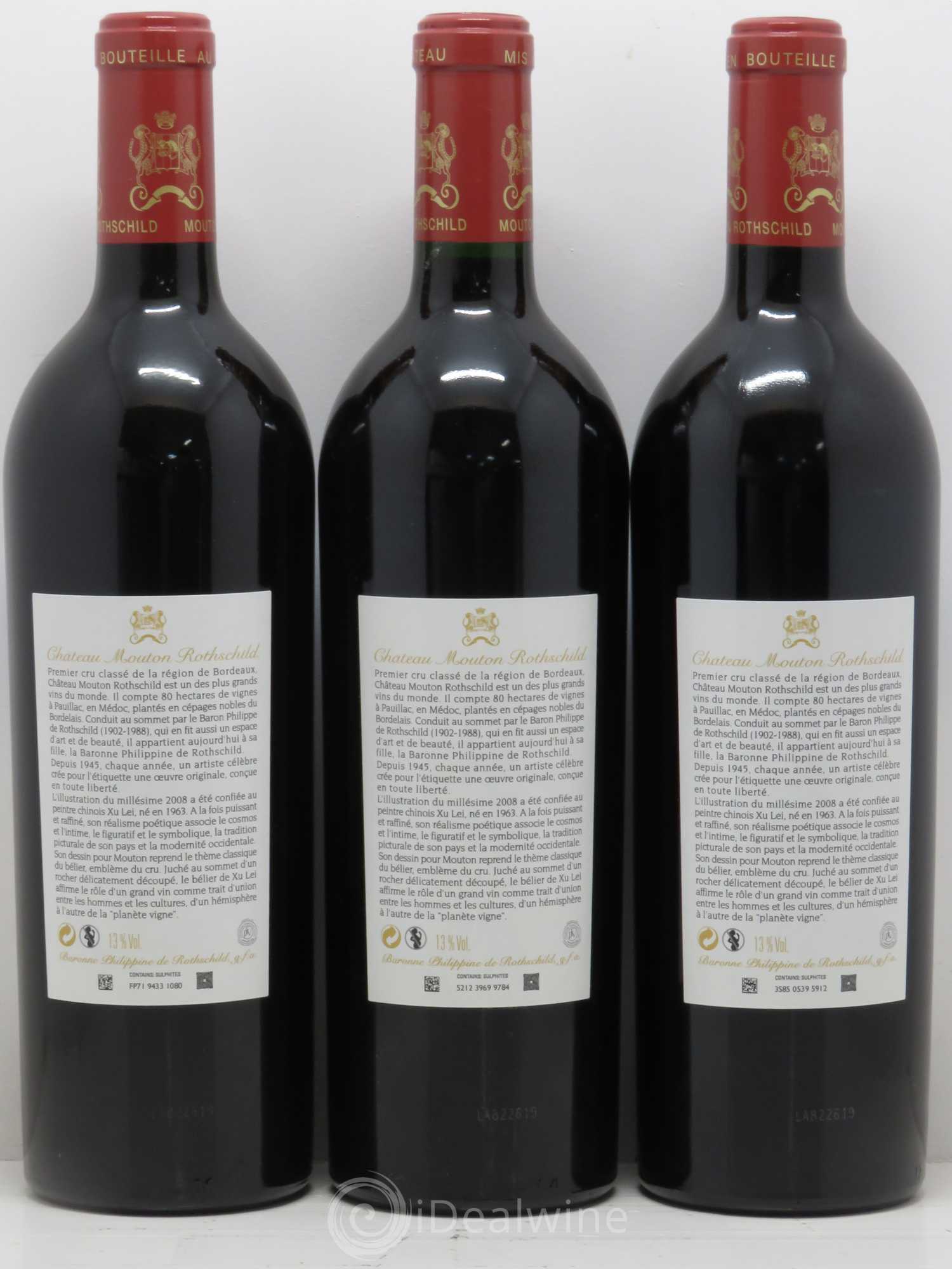 Château Mouton Rothschild 1er Grand Cru Classé 2008 - Lot de 6 bouteilles - 2