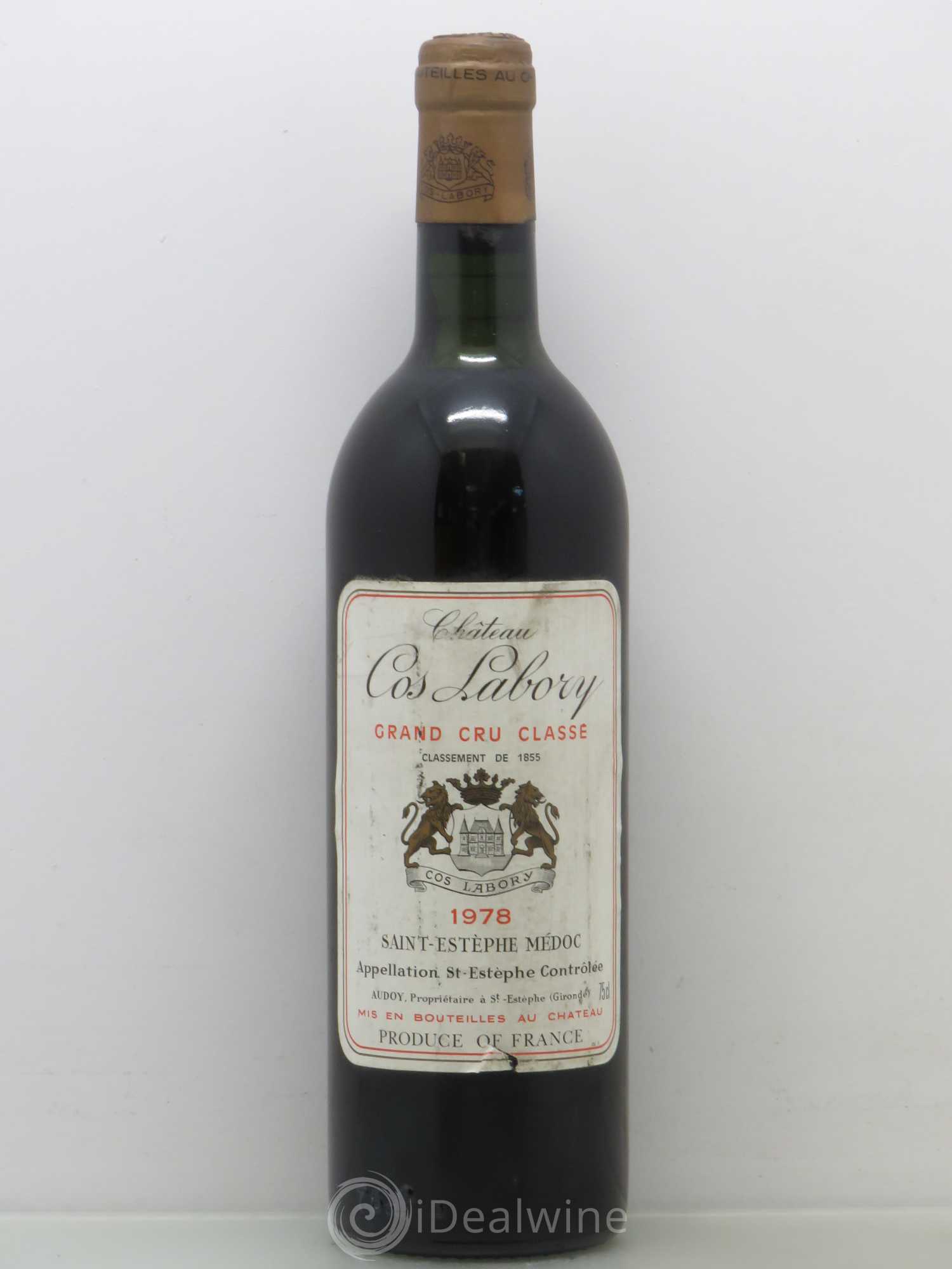 Château Cos Labory 5ème Grand Cru Classé 1978 - Lot de 1 bouteille - 0