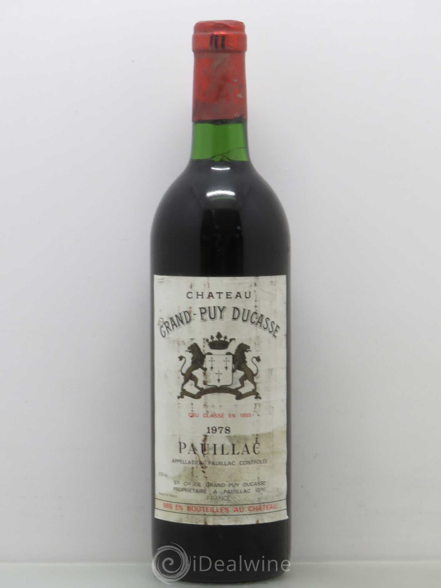 Château Grand Puy Ducasse 5ème Grand Cru Classé 1978 - Lot de 1 bouteille - 0