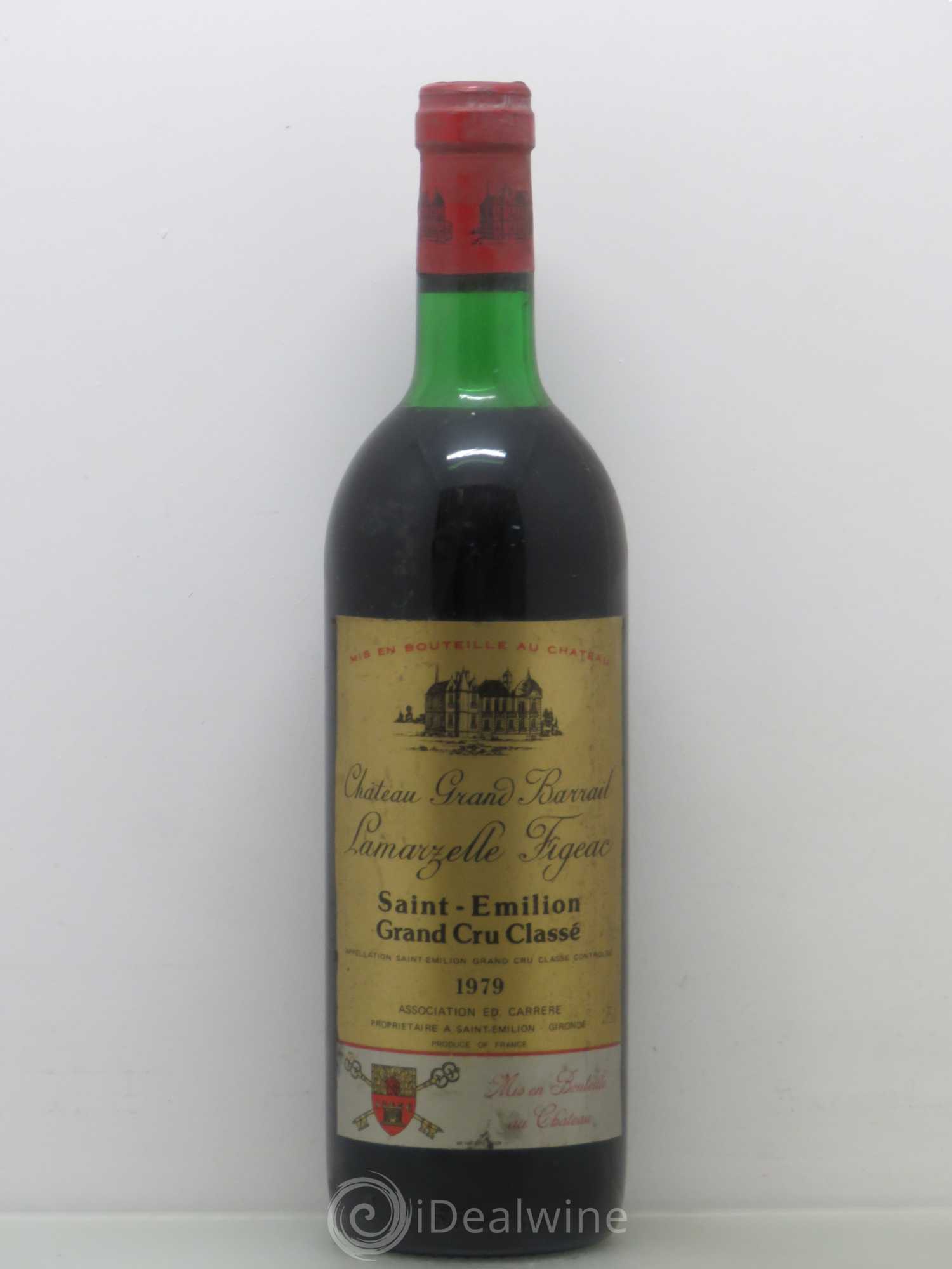 Château Grand Barrail Lamarzelle Figeac Grand Cru Classé 1979 - Lot de 1 bouteille - 0