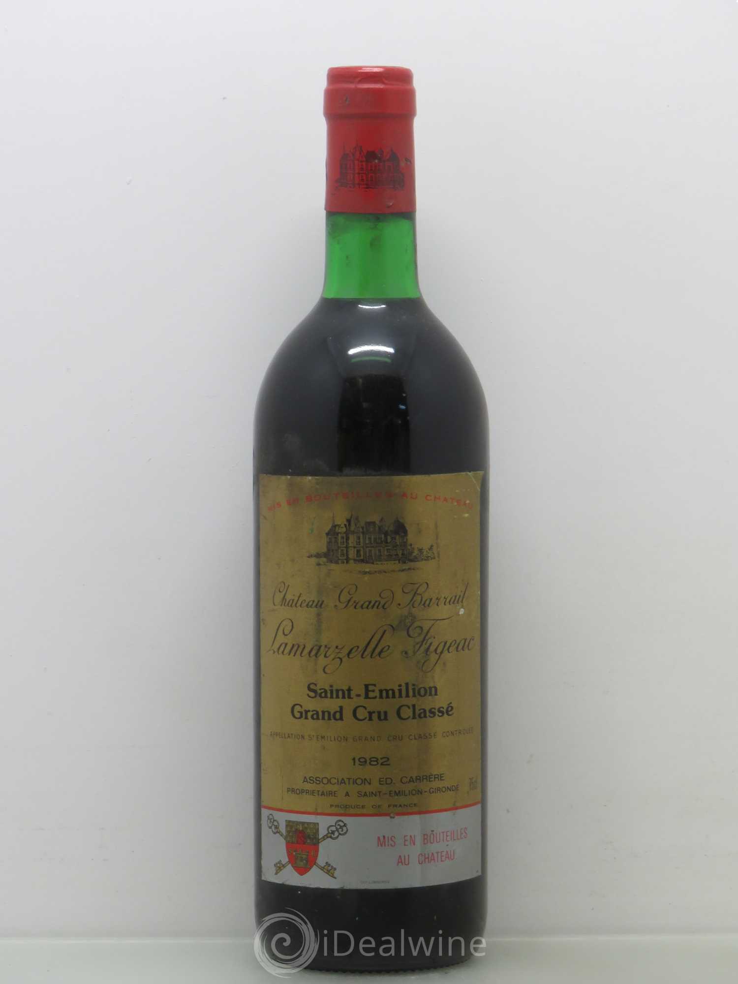 Château Grand Barrail Lamarzelle Figeac Grand Cru Classé 1982 - Lot de 1 bouteille - 0