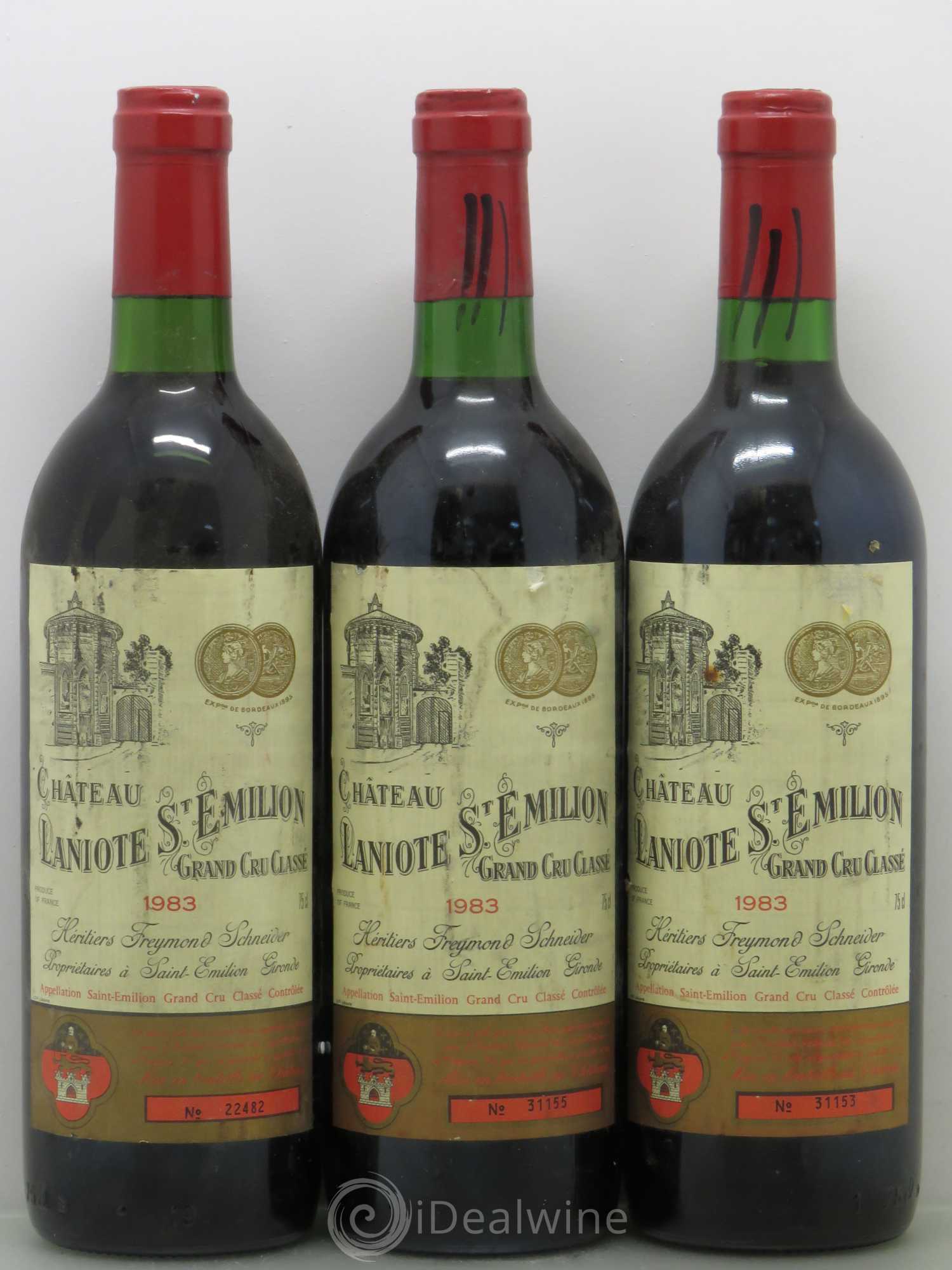 Château Laniote Grand Cru Classé 1983 - Lot de 3 bouteilles - 0