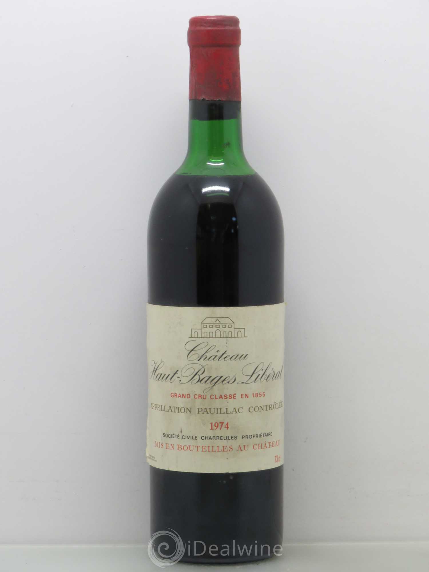 Château Haut Bages Libéral 5ème Grand Cru Classé 1974 - Lot de 1 bouteille - 0