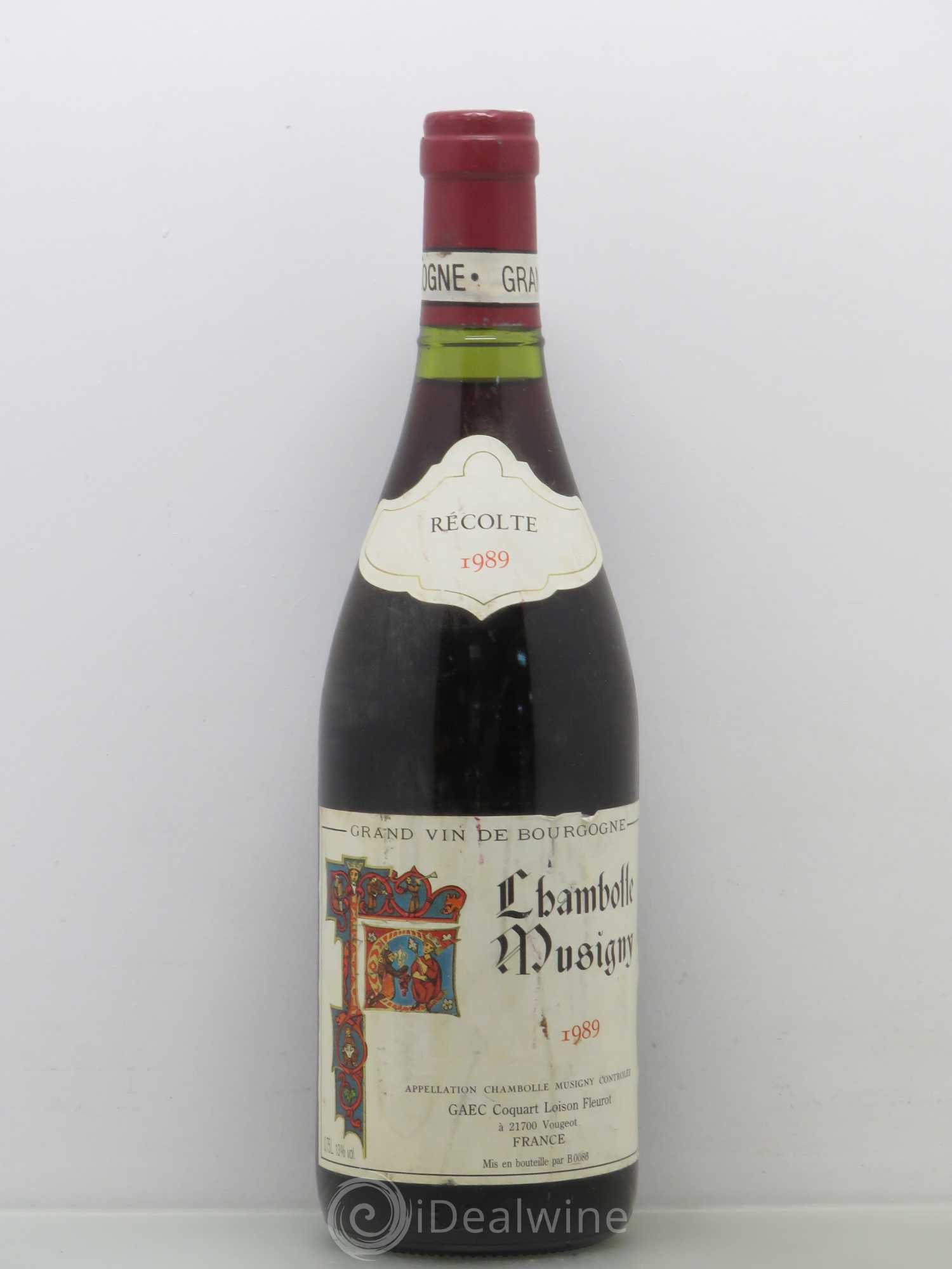 Chambolle-Musigny Coquart Loison Fleurot 1989 - Lot de 1 bouteille - 0