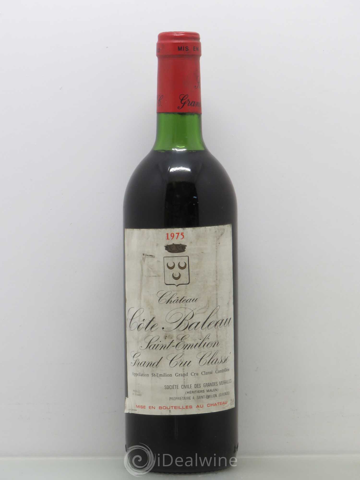 Saint-Émilion Château Côte de Baleau 1975 - Posten von 1 Flasche - 0