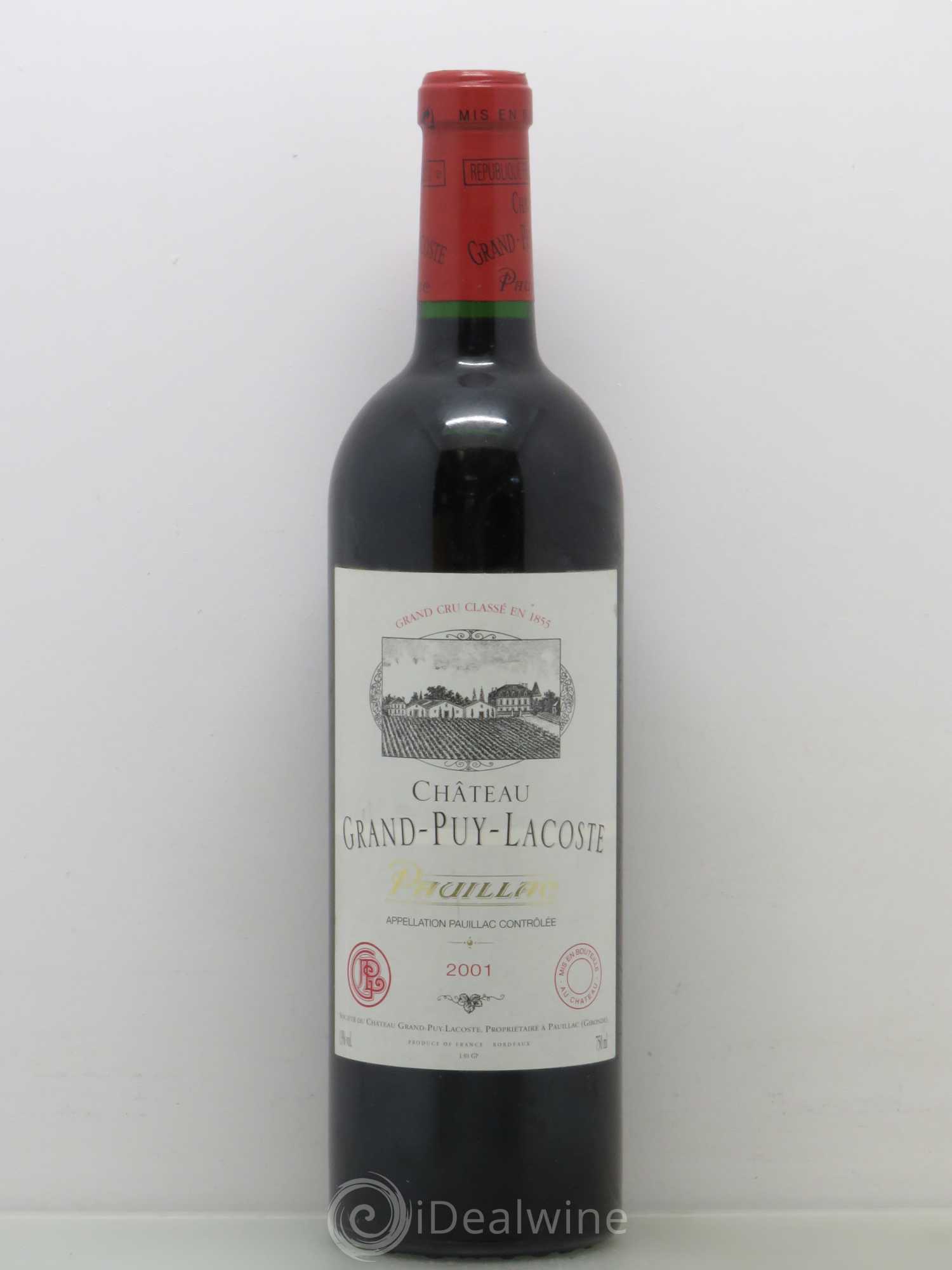 Château Grand Puy Lacoste 5ème Grand Cru Classé 2001 - Lot de 1 bouteille - 0