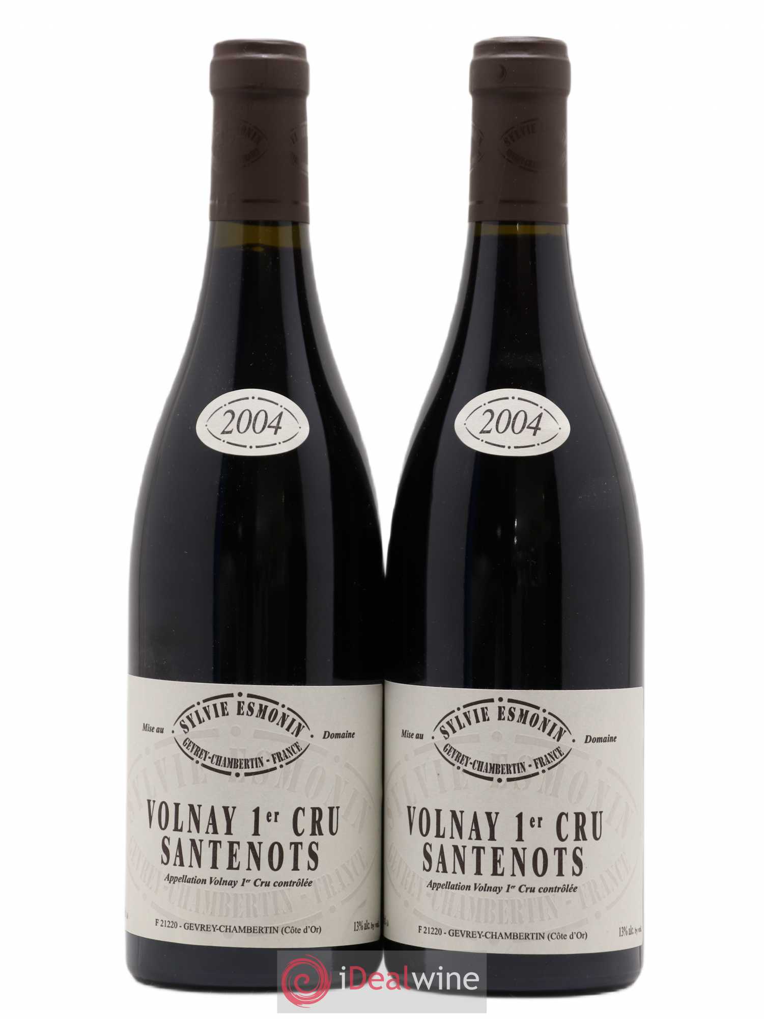 Volnay 1er Cru Santenots Sylvie Esmonin 2004 - Lot de 2 bouteilles - 0