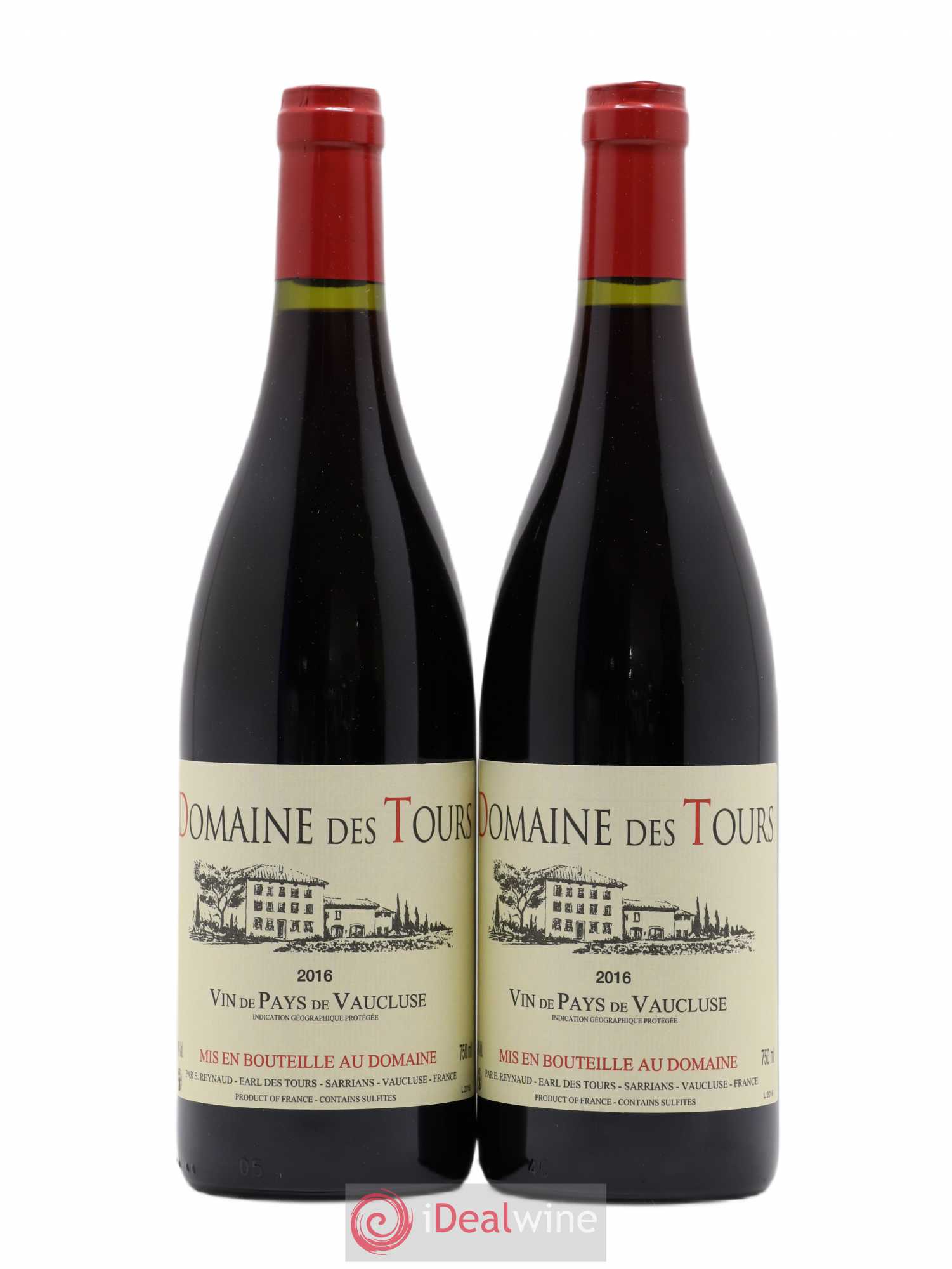 Vaucluse (Vin de Pays de Vaucluse) Domaine des Tours Emmanuel Reynaud 2016 - Lot de 2 bouteilles - 0