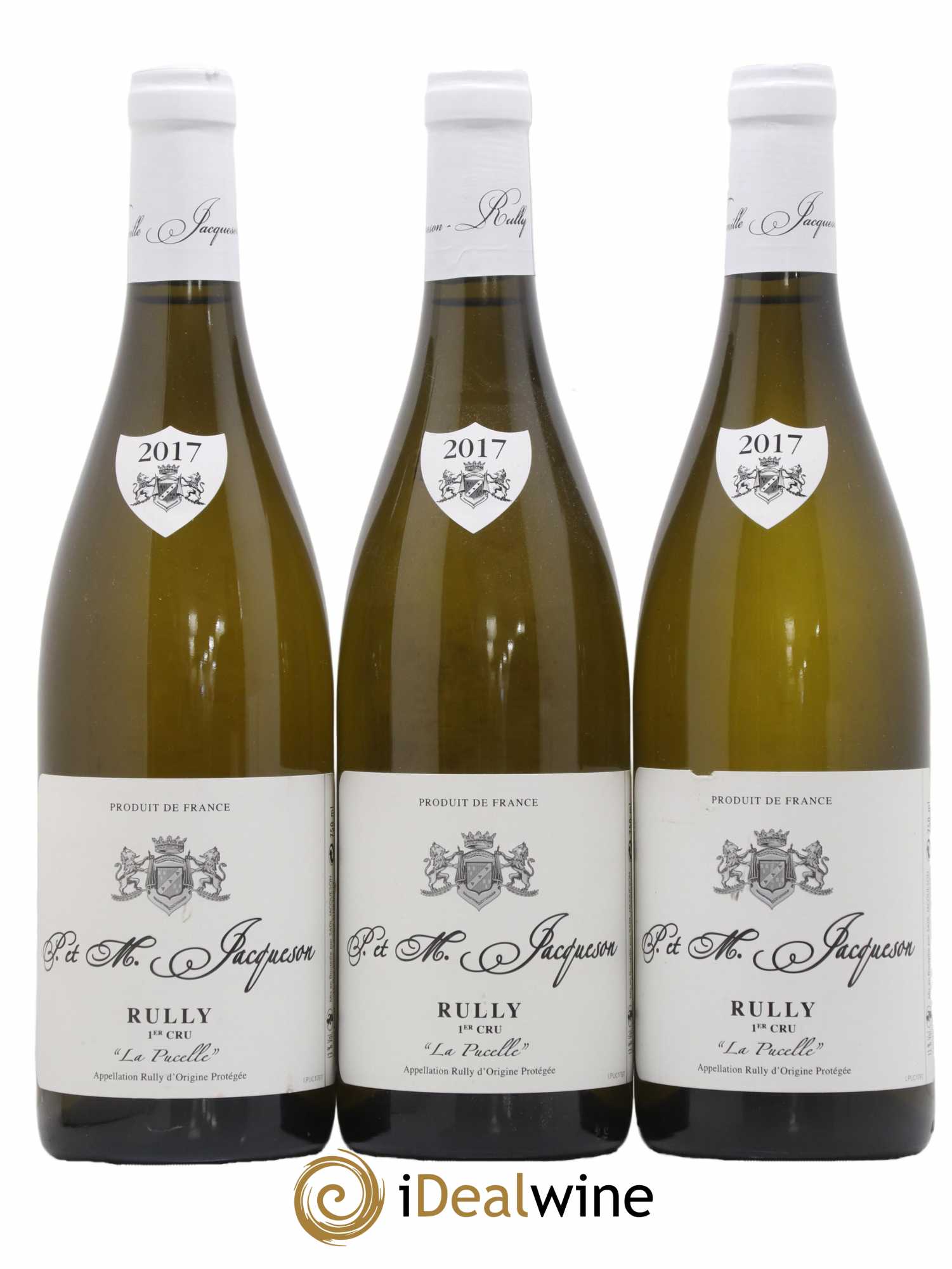 Rully 1er Cru La Pucelle Paul & Marie Jacqueson 2017 - Lot de 3 bouteilles - 0