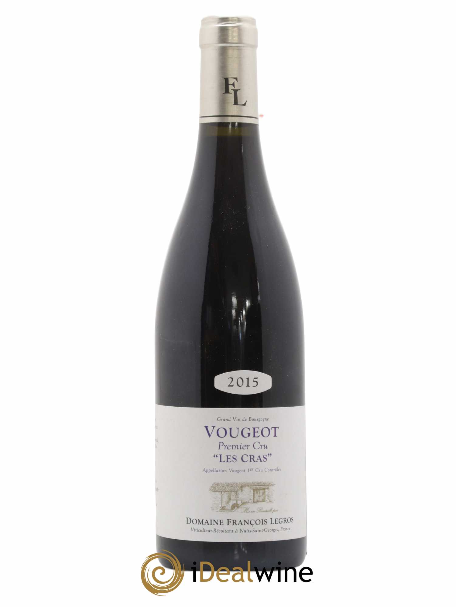 Vougeot 1er Cru Les Cras François Legros 2015 - Lot de 1 bouteille - 0