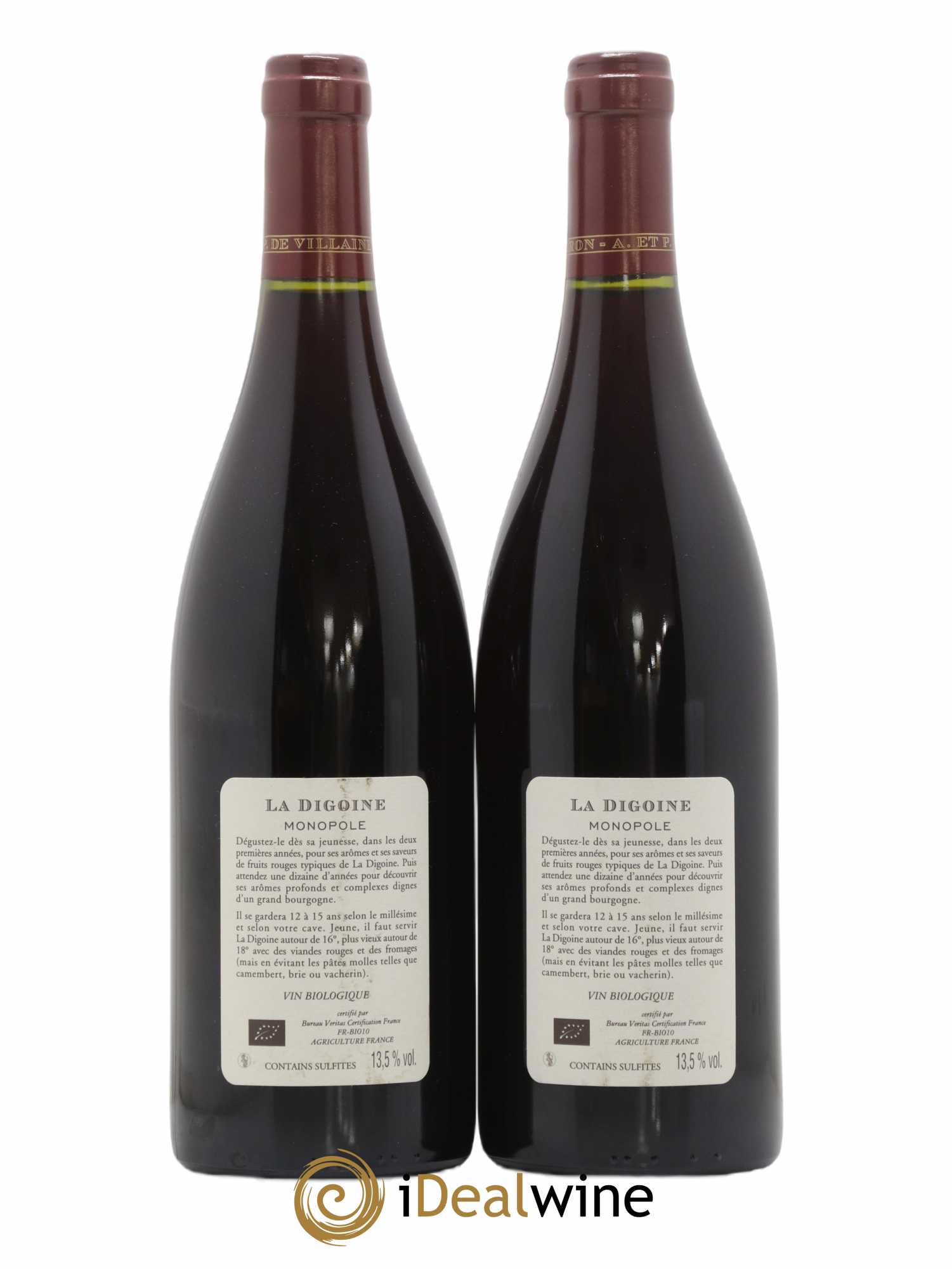 Bourgogne La Digoine Domaine de Villaine 2015 - Lot de 2 bouteilles - 1