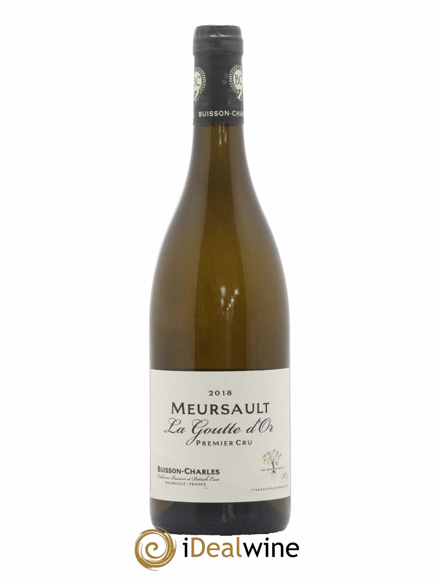 Meursault 1er Cru Goutte d'Or Buisson-Charles (Domaine) 2018 - Lot de 1 bouteille - 0