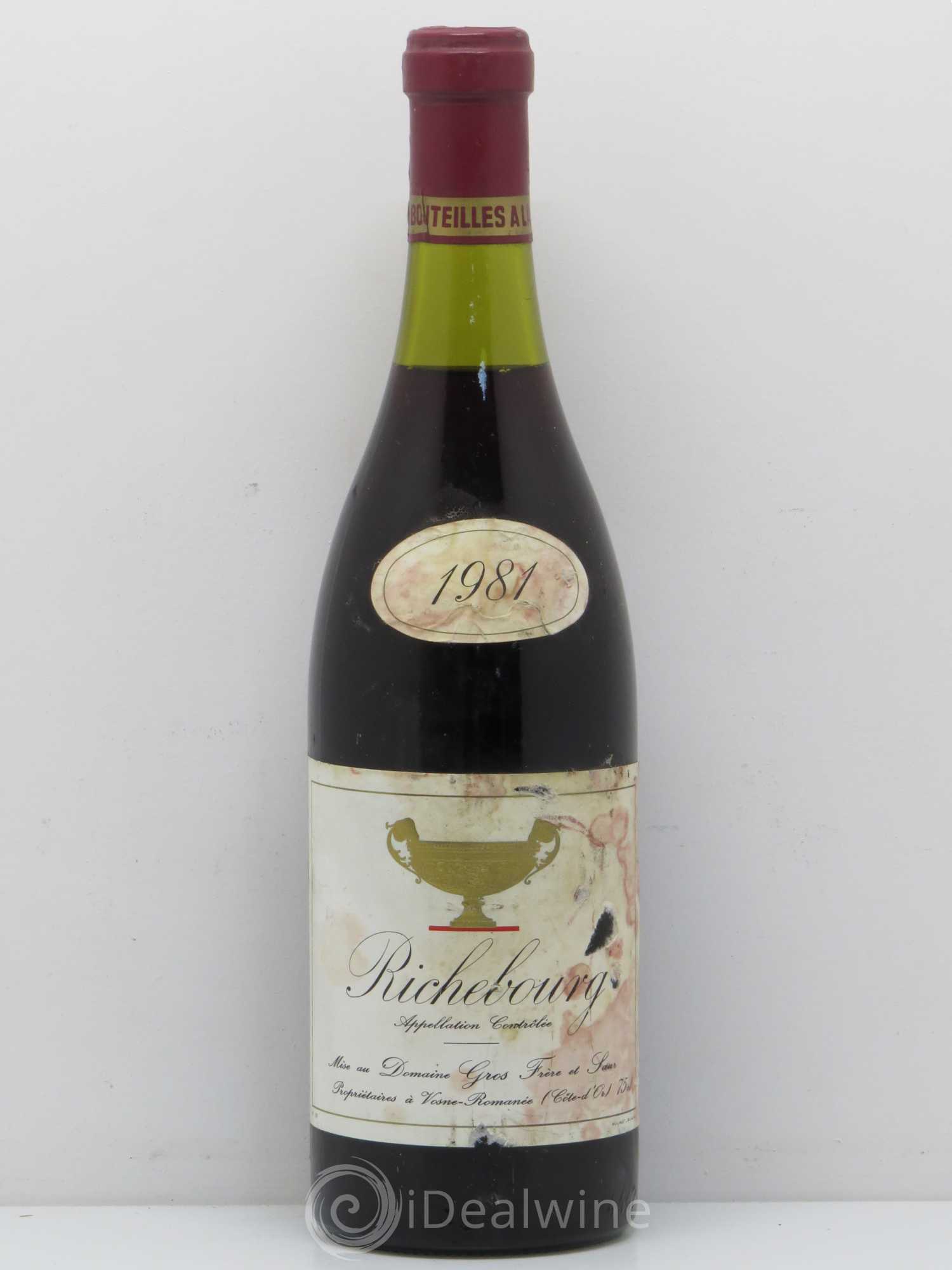 Richebourg Grand Cru Gros Frère & Soeur 1981 - Lot de 1 bouteille - 0