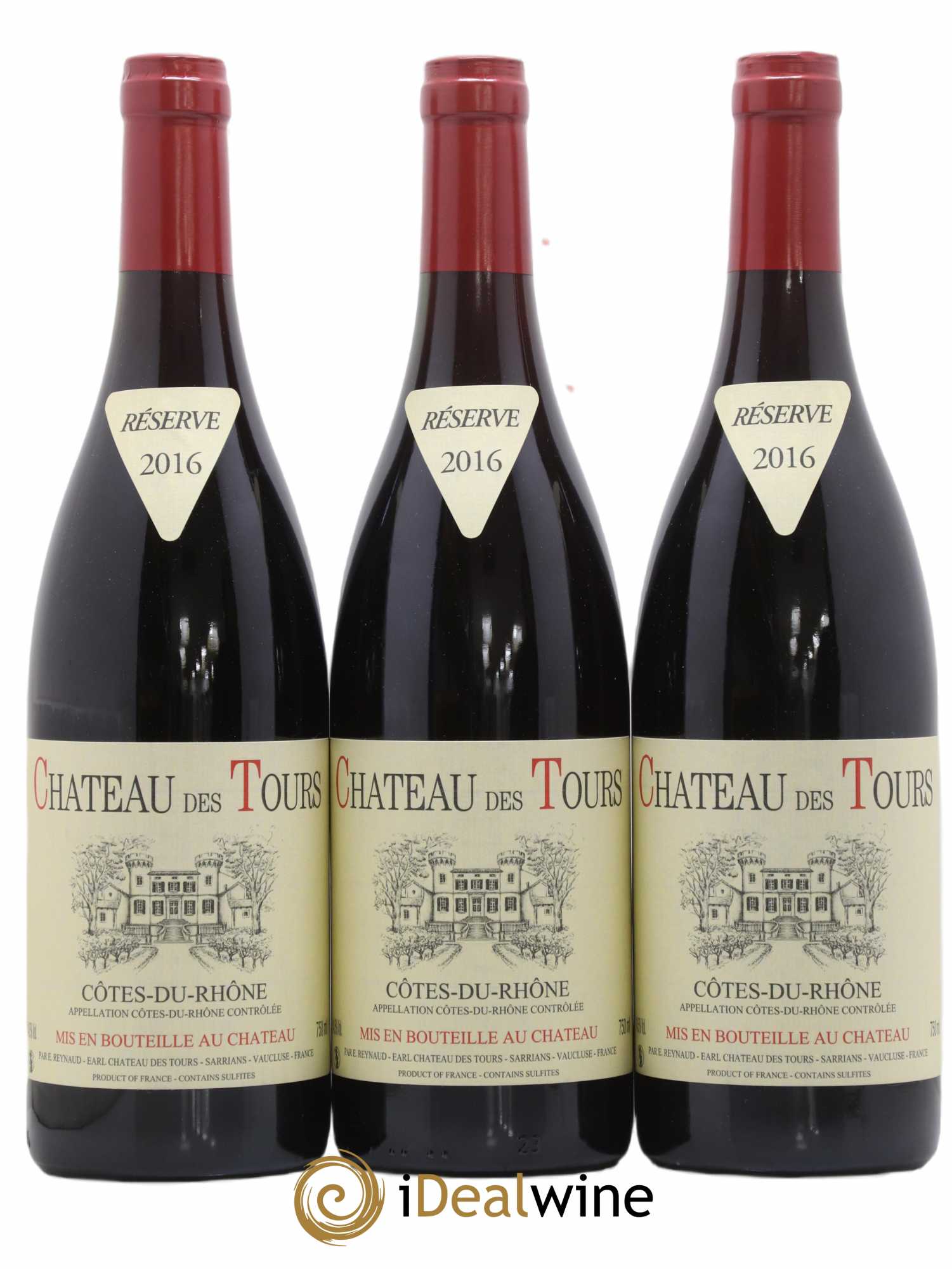 Côtes-du-Rhône Château des Tours Emmanuel Reynaud 2016 - Lotto di 3 bottiglie - 0