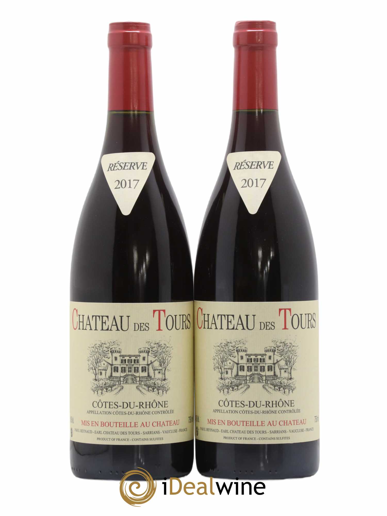 Côtes-du-Rhône Château des Tours Emmanuel Reynaud 2017 - Lot de 2 bouteilles - 0